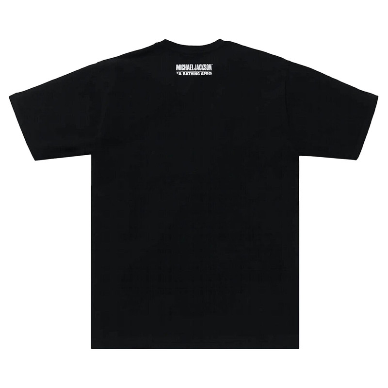 A BATHING APE® BAPE x Michael Jackson Album Jacket Ape Head Tee 'Black' outlook