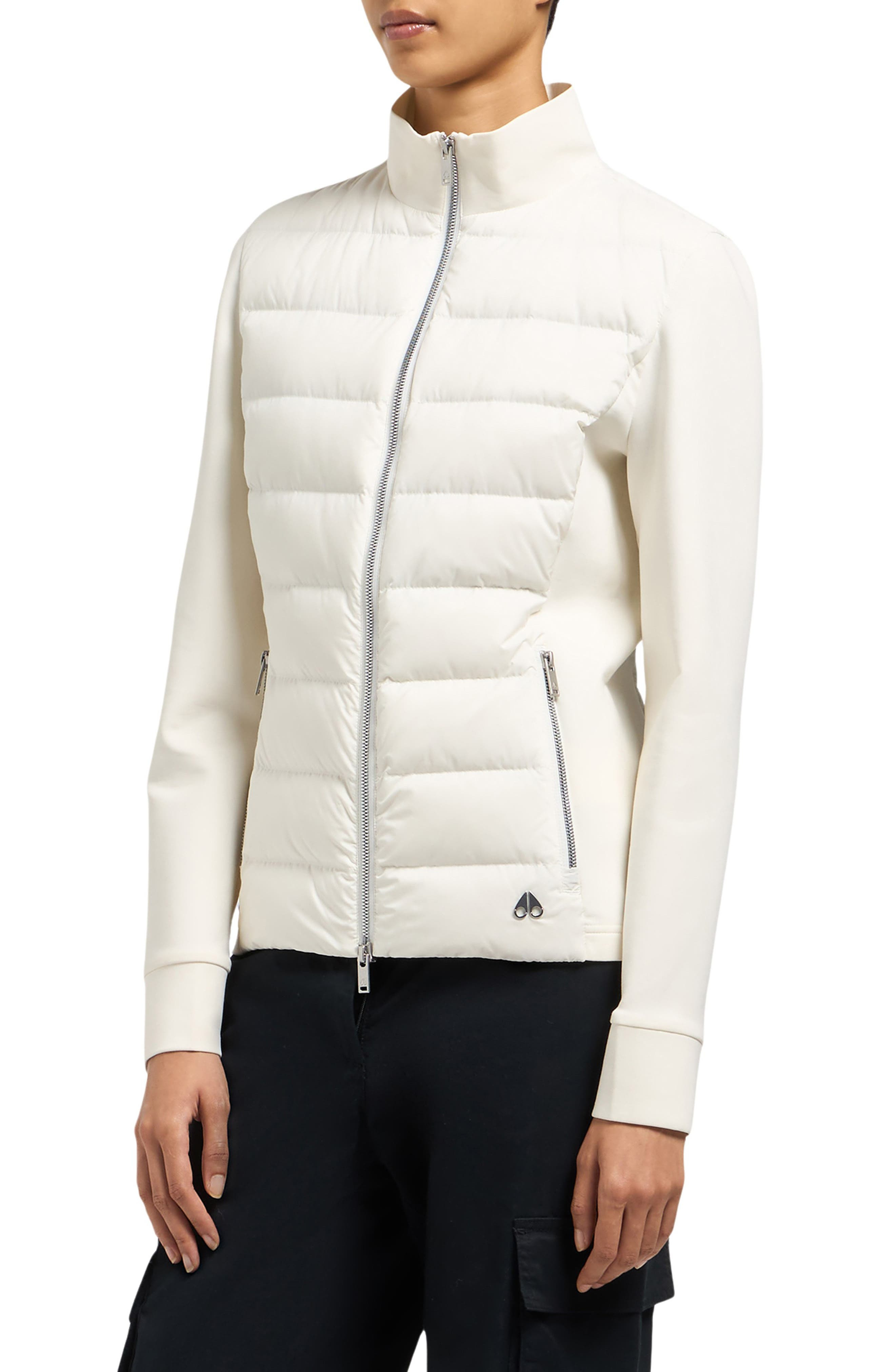 Moose Knuckles Naomi 800 Fill Power Down Hybrid Jacket in Plaster at Nordstrom - 3