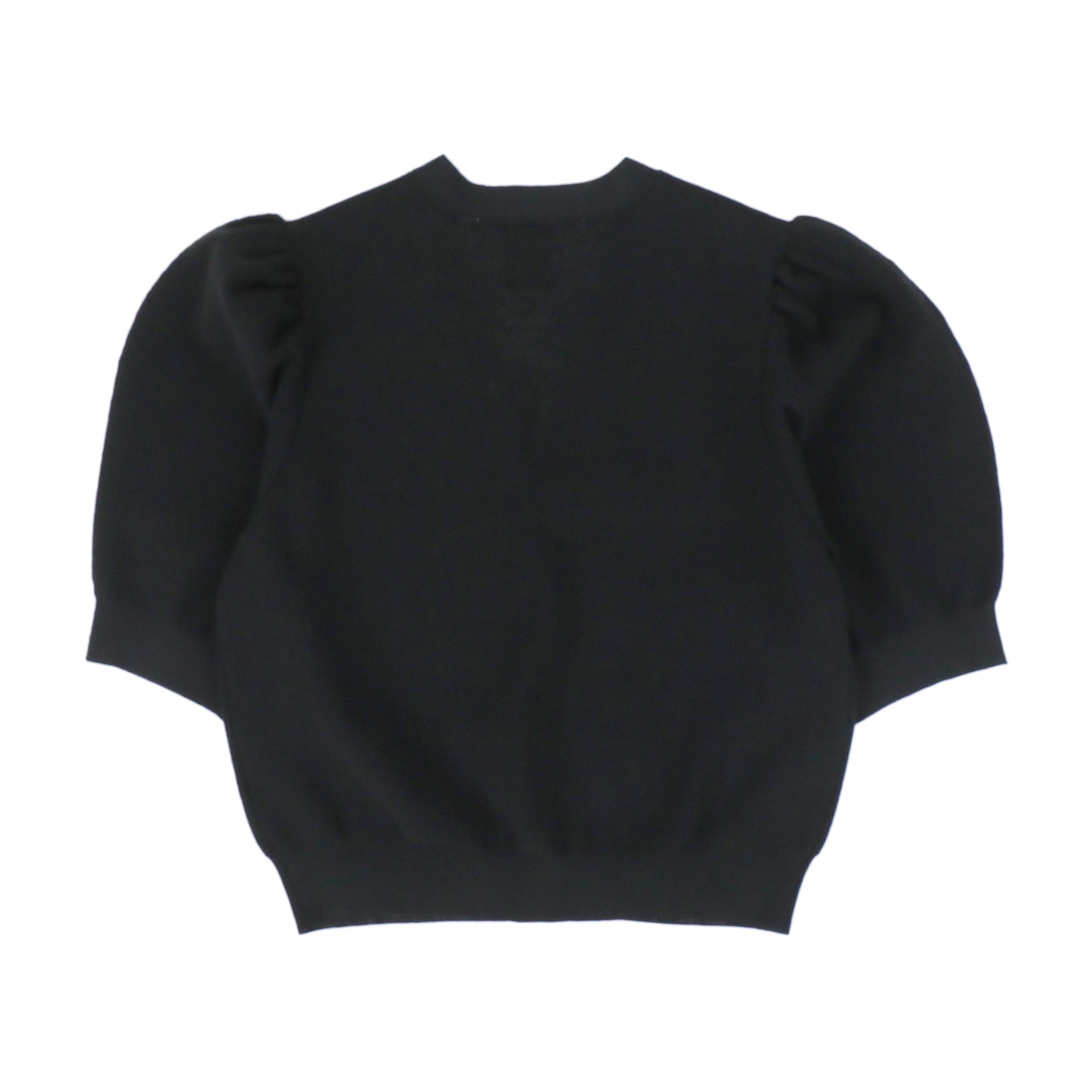 HALF SLEEVE CROP CARDIGAN / BLK - 2