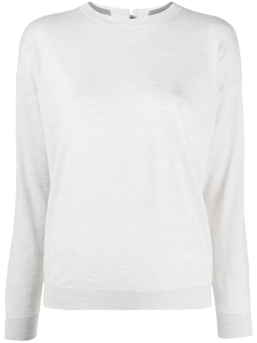 monili-insert crew neck jumper - 1