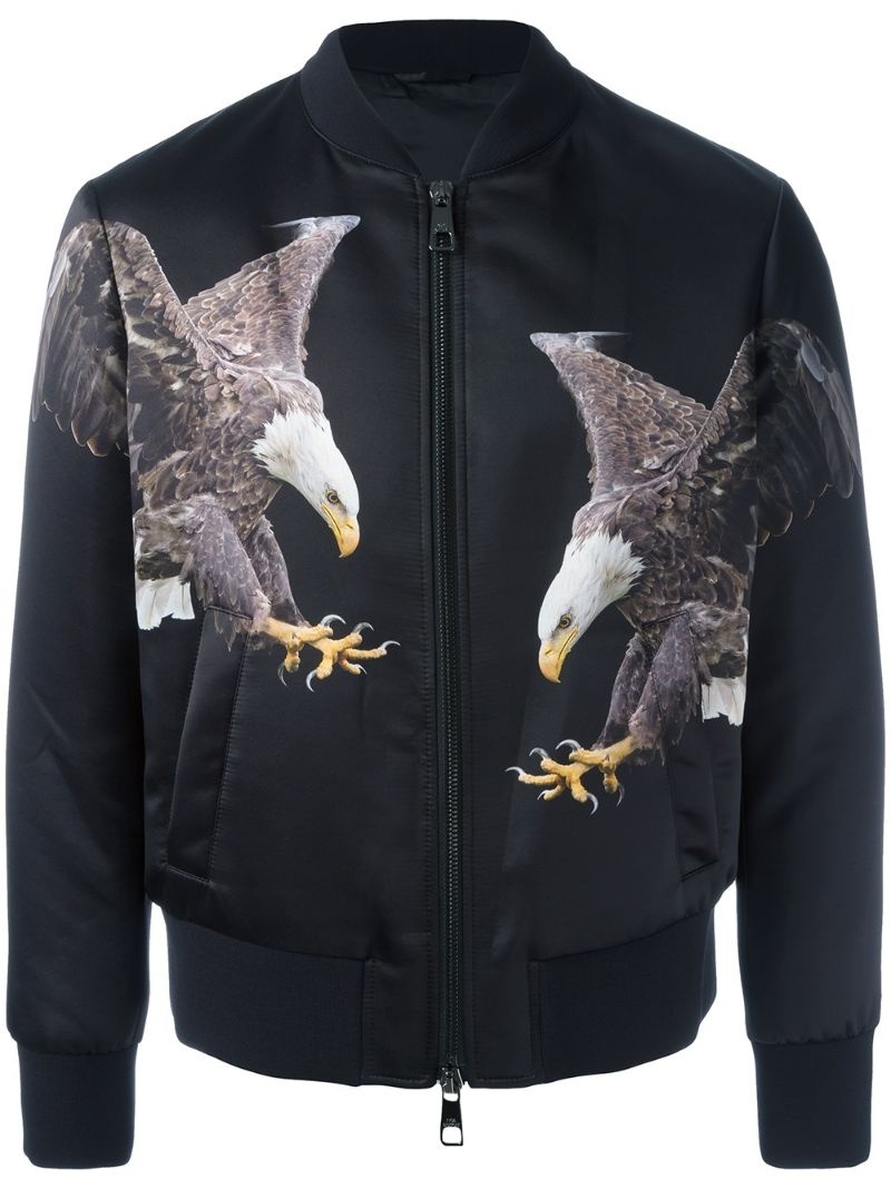 Neil Barrett eagle print bomber jacket | REVERSIBLE