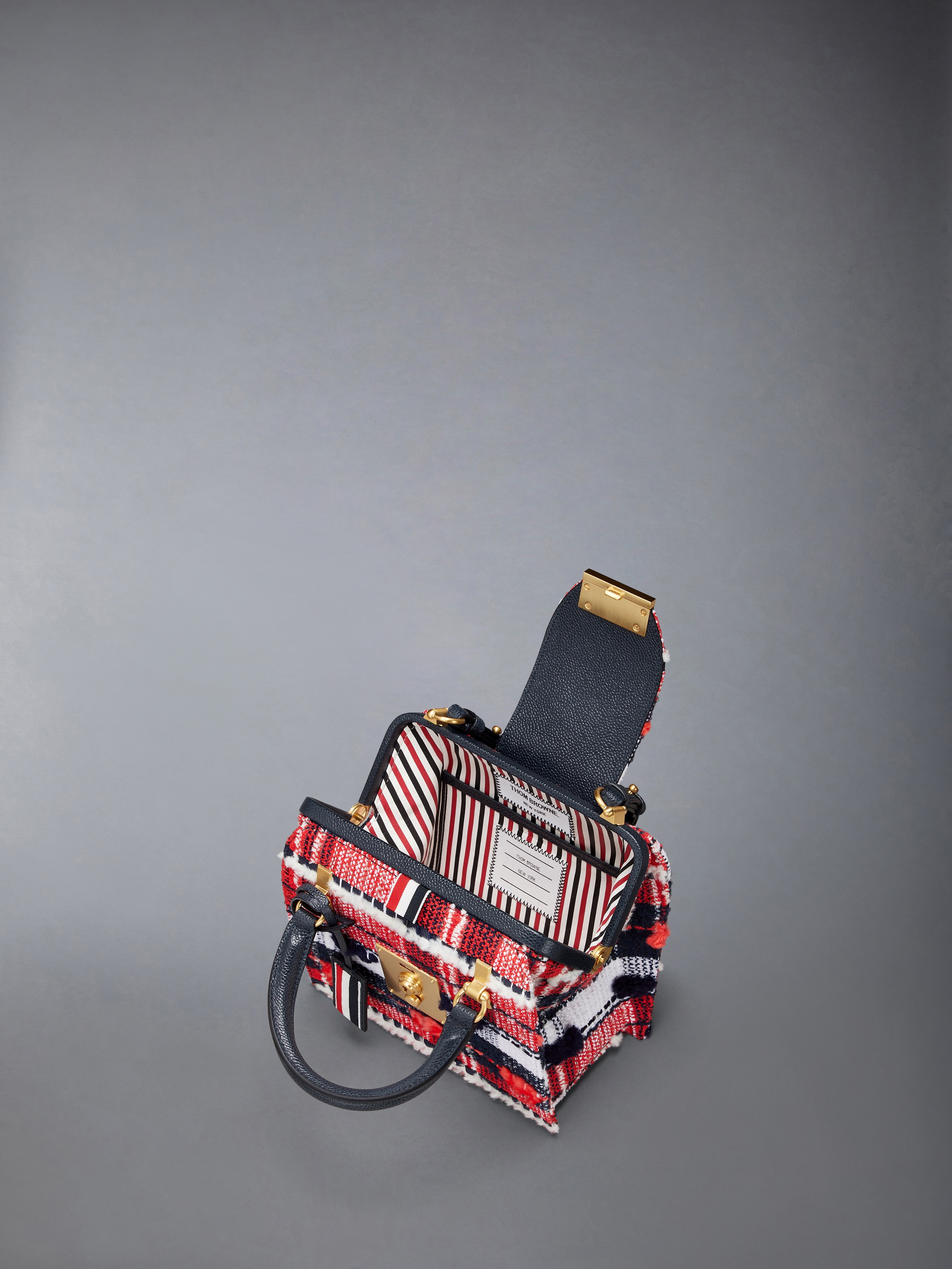 MRS. THOM MINI BAG IN MADRAS CHECK POUF TWEED - 6