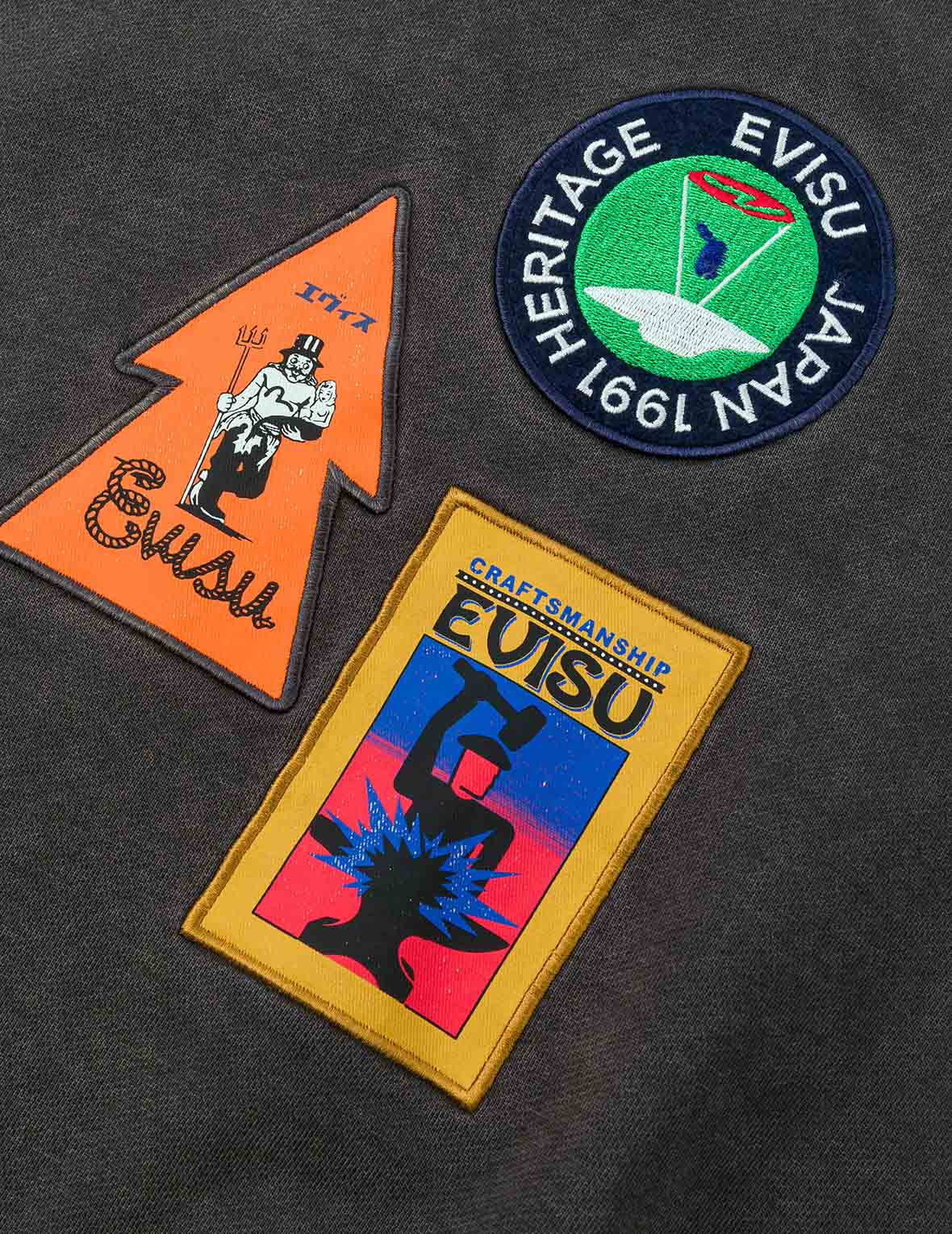 American "Ebisu" Patch and Seagull Embroidery Relax Fit Sweatshirt - 7