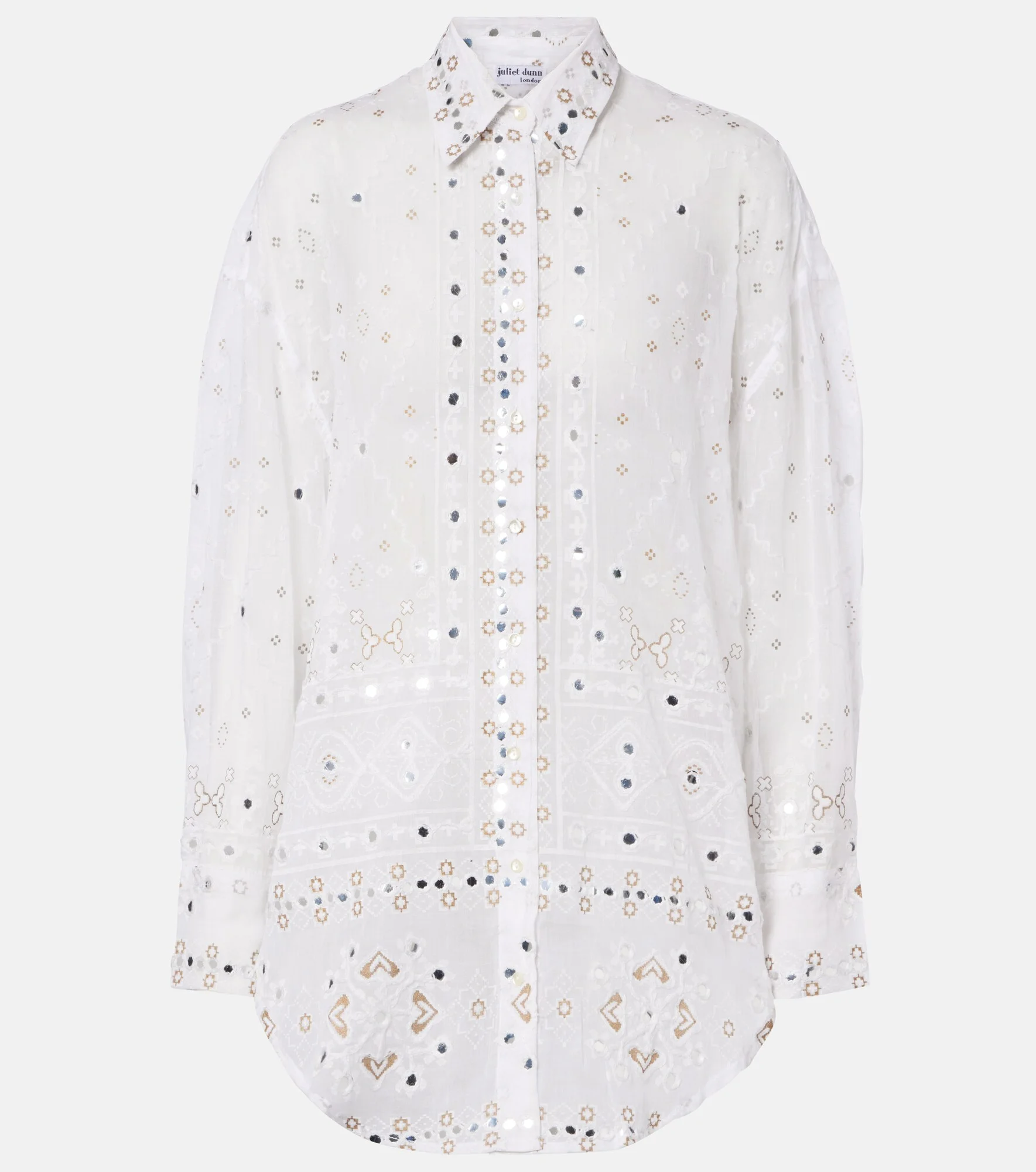 Embellished cotton shirt - 1