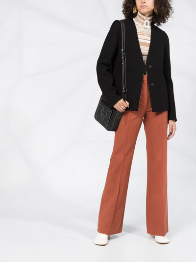 Jil Sander collarless wool jacket outlook