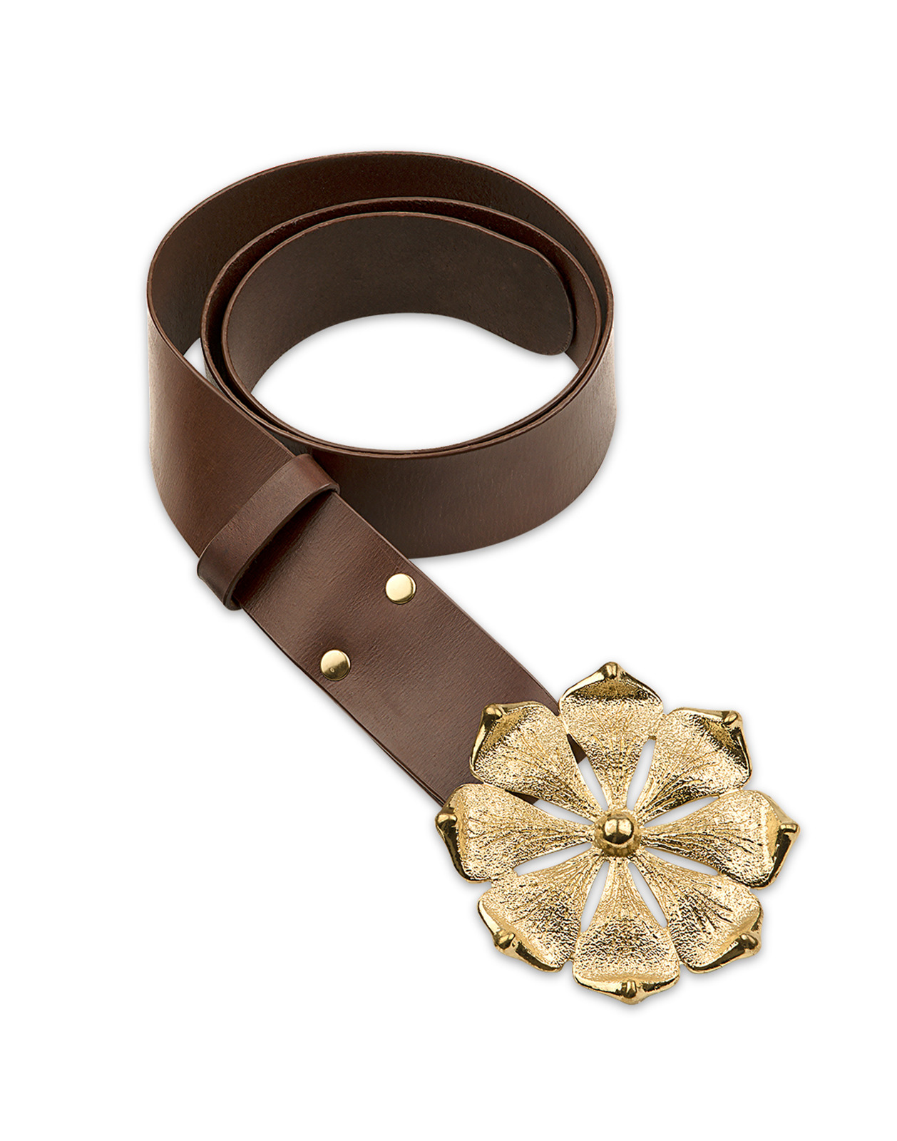 Gold Flower Buckle Belt - 1