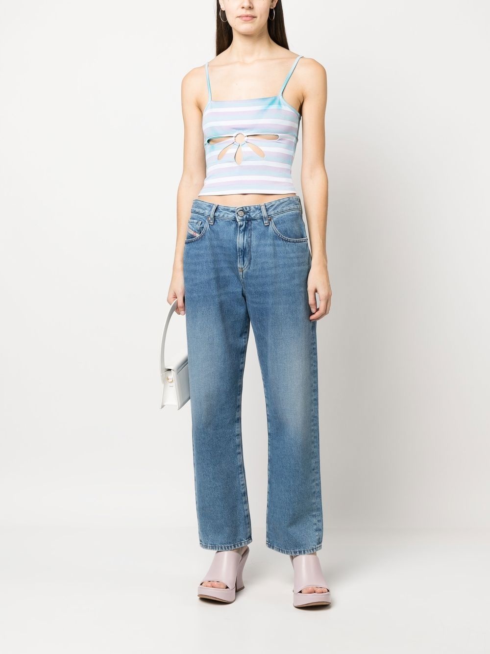 stripe-detail tank top - 2