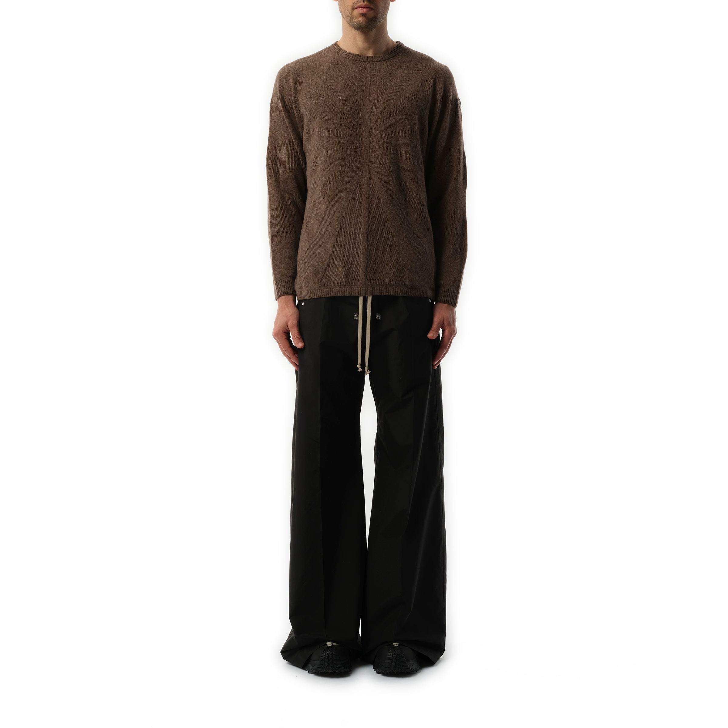 Rick Owens x Moncler Jumbo Round Neck Sweater in Dust - 4