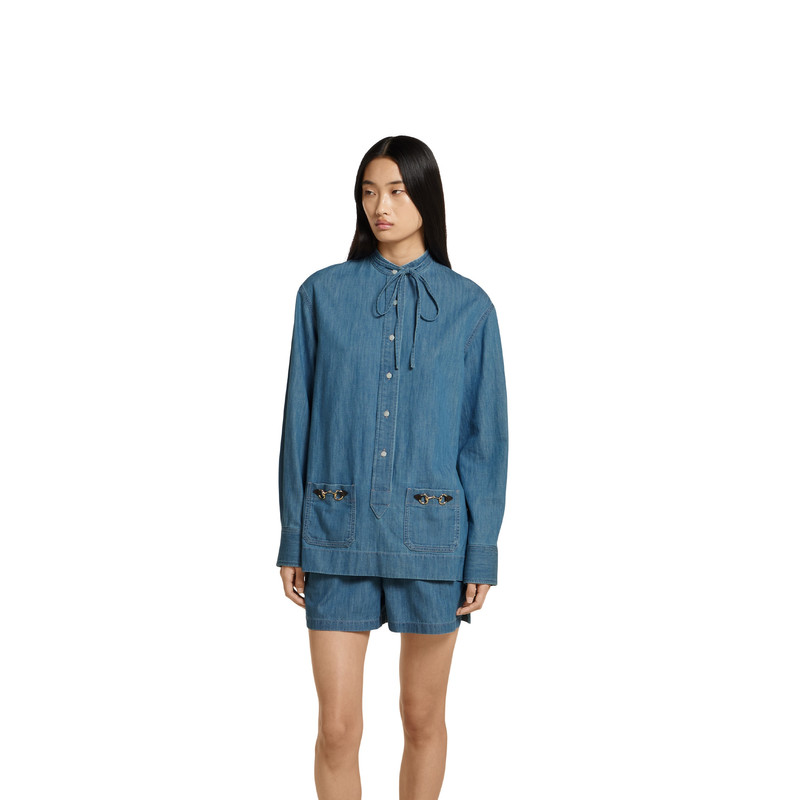 Denim shirt with Horsebit 3