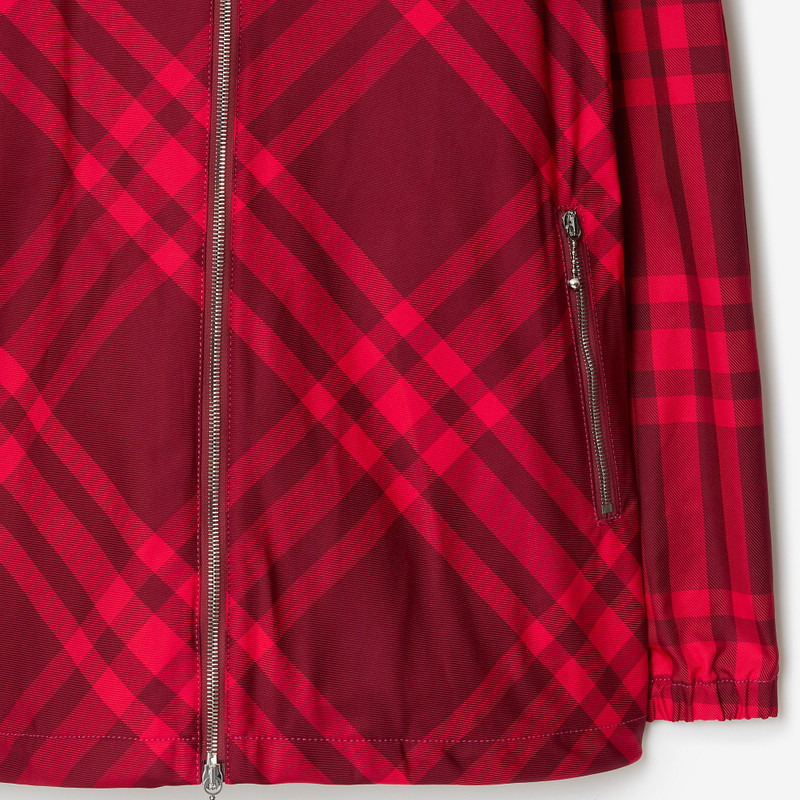 Check Nylon Hooded Jacket 5