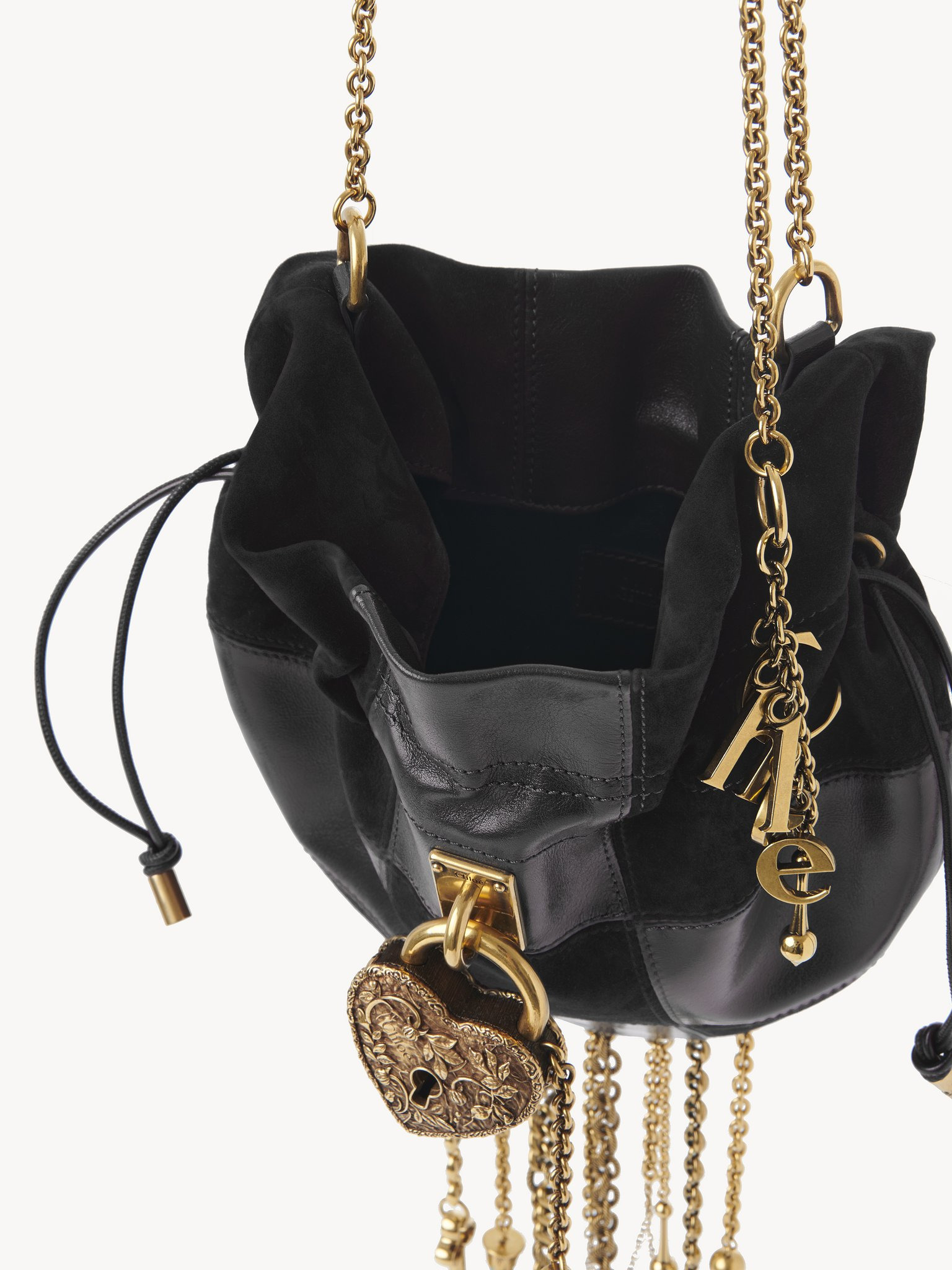 CHÂTEAU TREASURES CROSSBODY BAG IN GRAINED & SUEDE LEATHER - 6