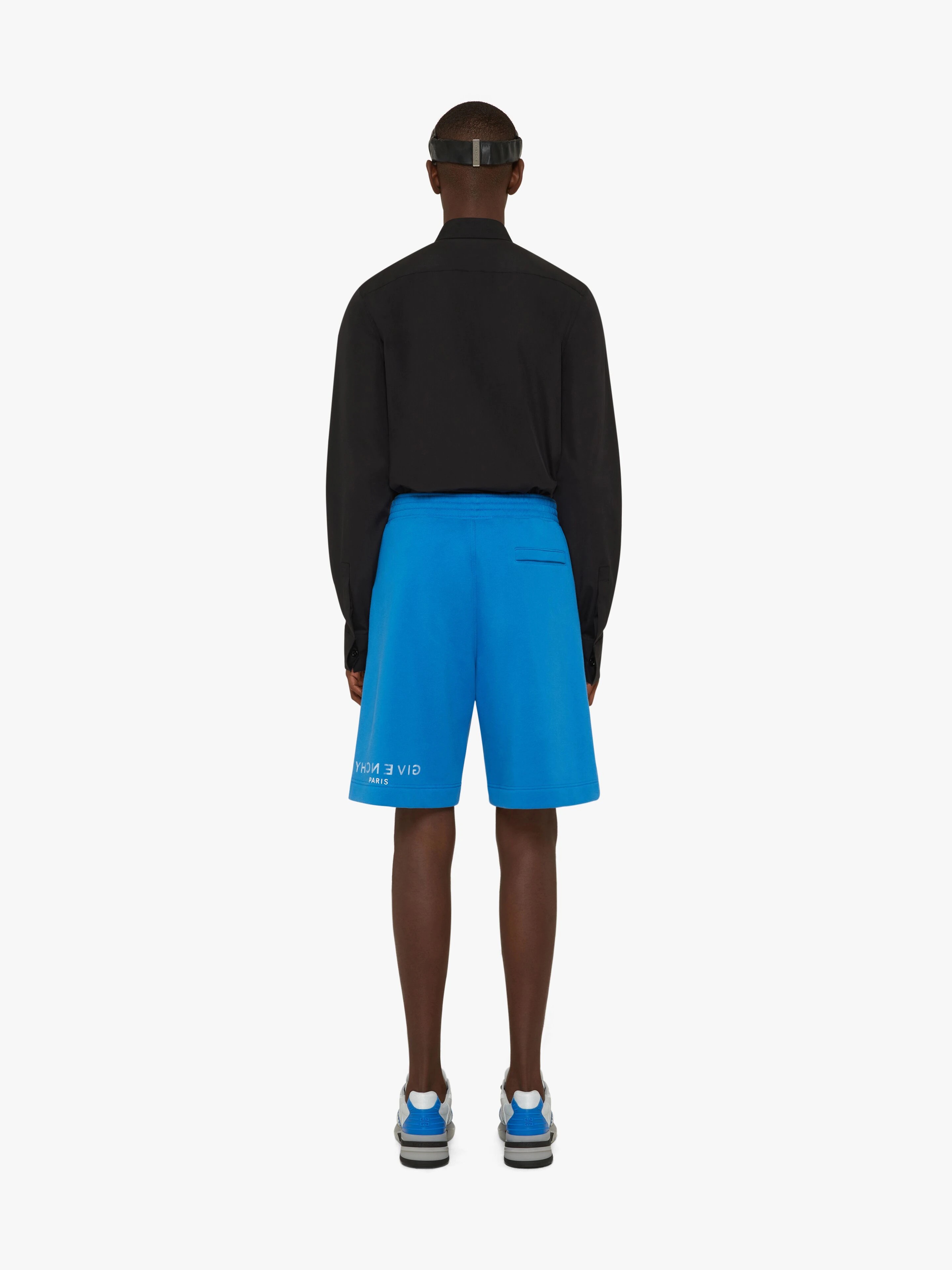 GIVENCHY REVERSE BERMUDA IN FELPA WITH REAPER PRINT - 4
