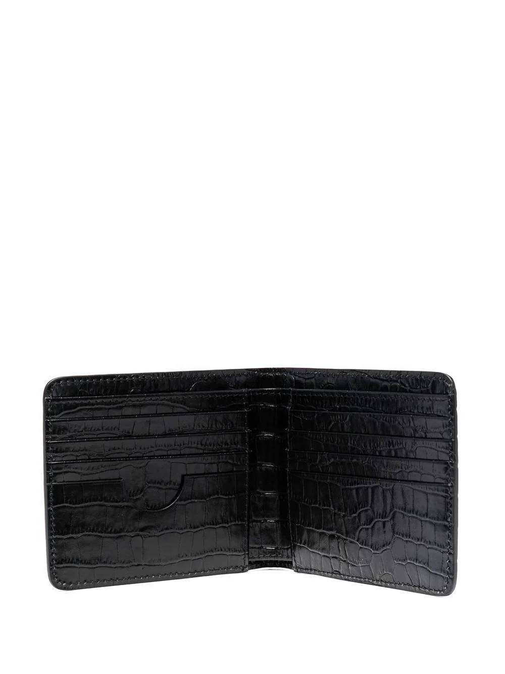 crocodile-embossed leather wallet - 3