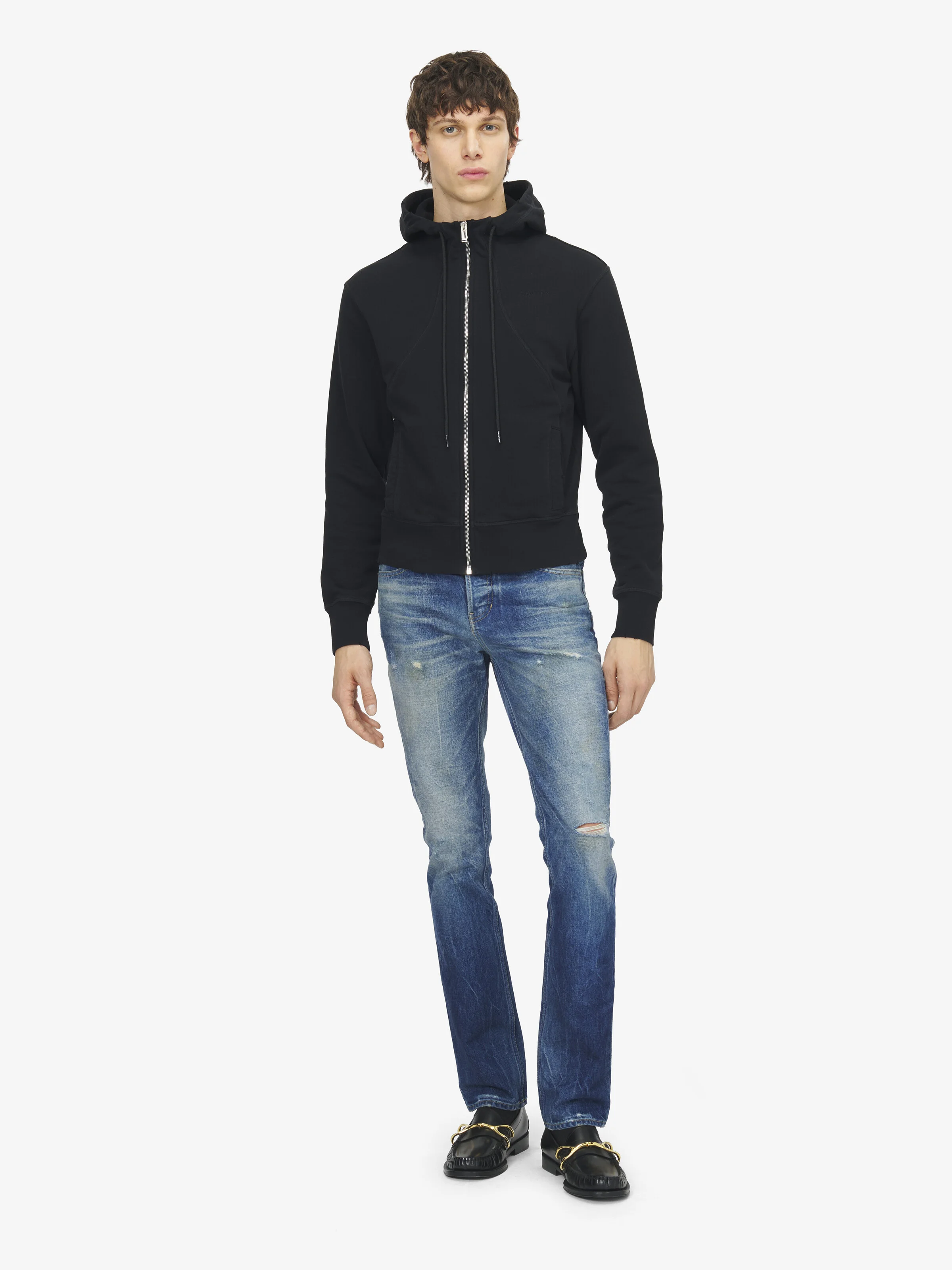 Hooded Zip Through Sweatshirt - 1