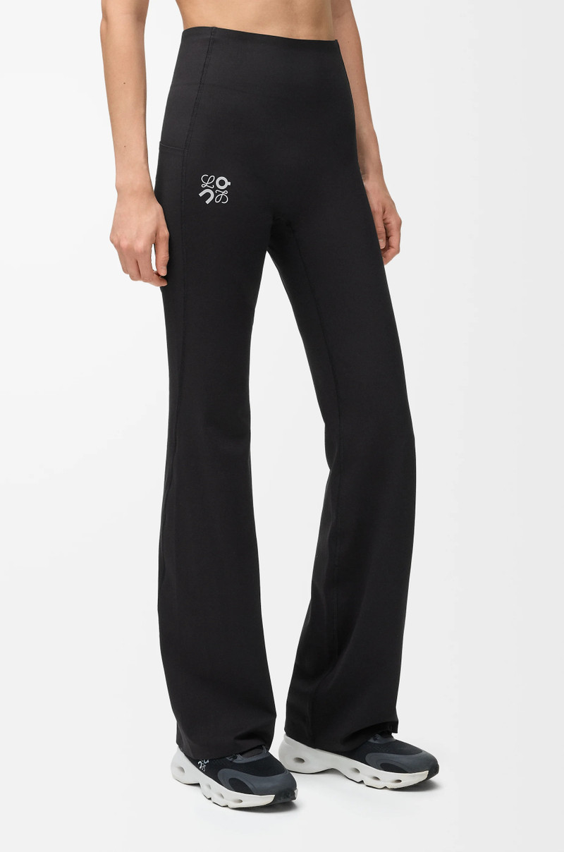 Soft bootleg pants in technical jersey 3