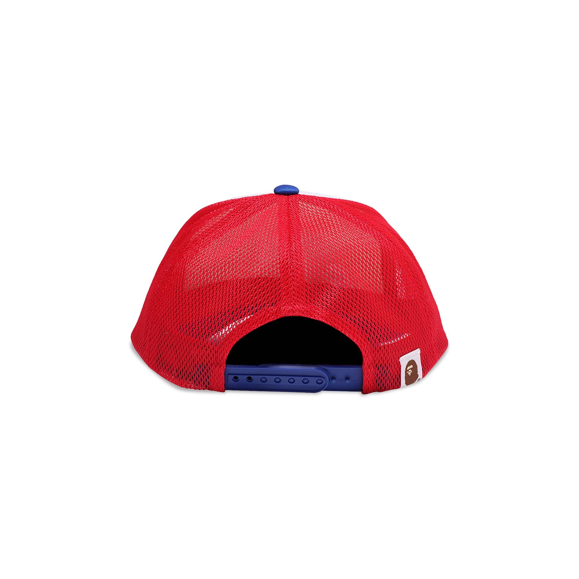 BAPE Sta Mesh Cap 'Red/Navy' - 2