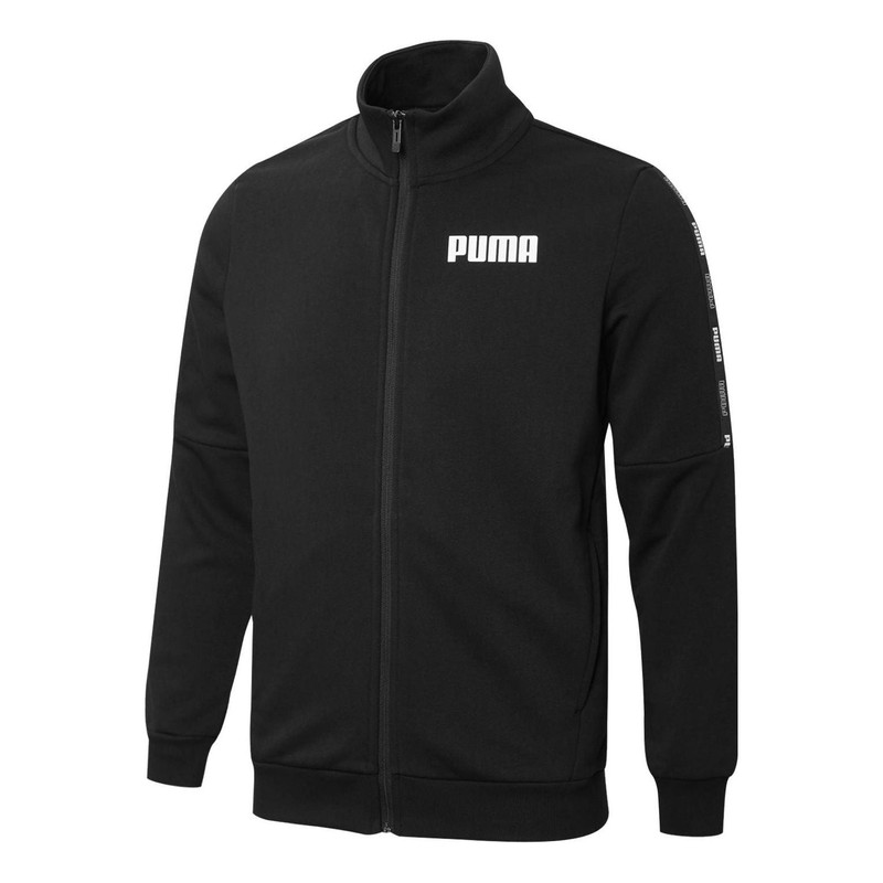 PUMA Tape French Terry Full-zip Sweatshirt 'Black' 671981-01 - 1
