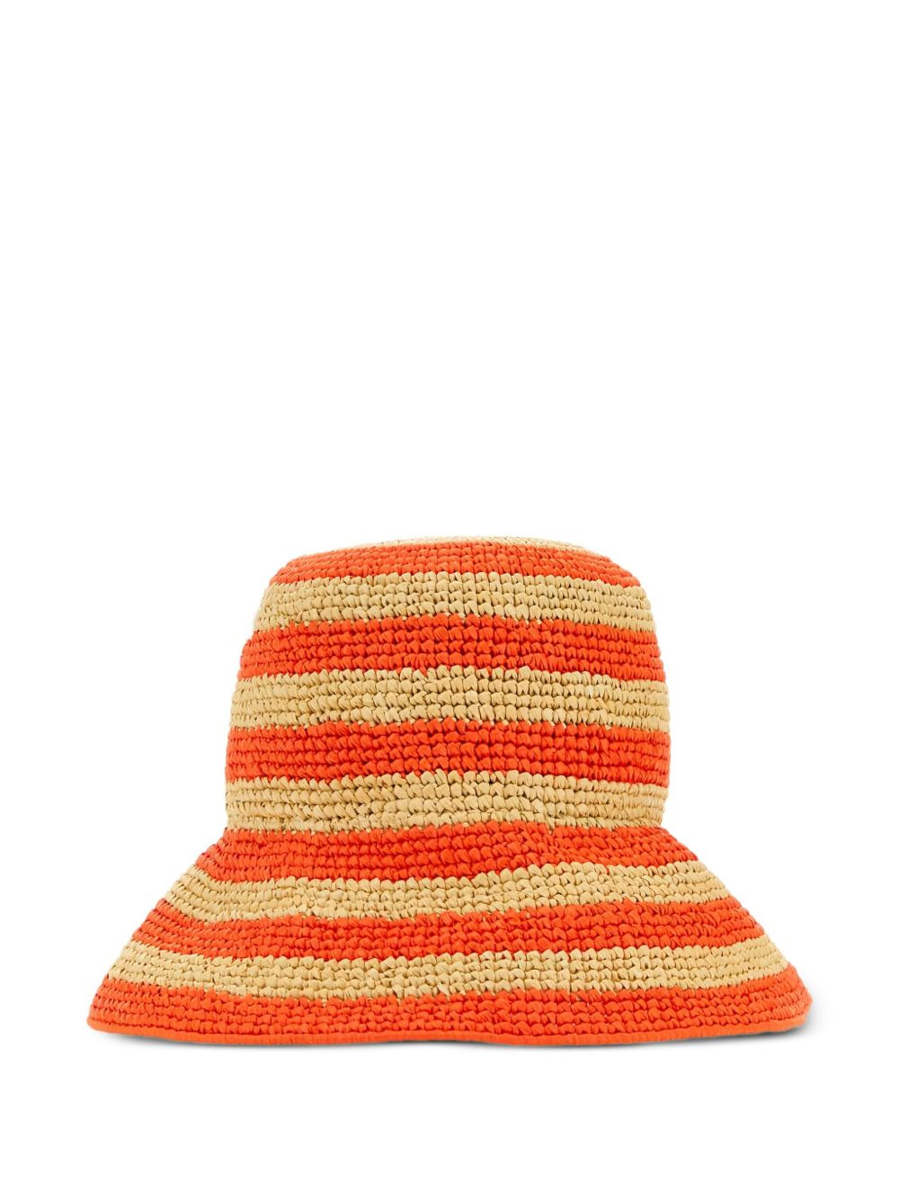 striped raffia bucket hat - 2