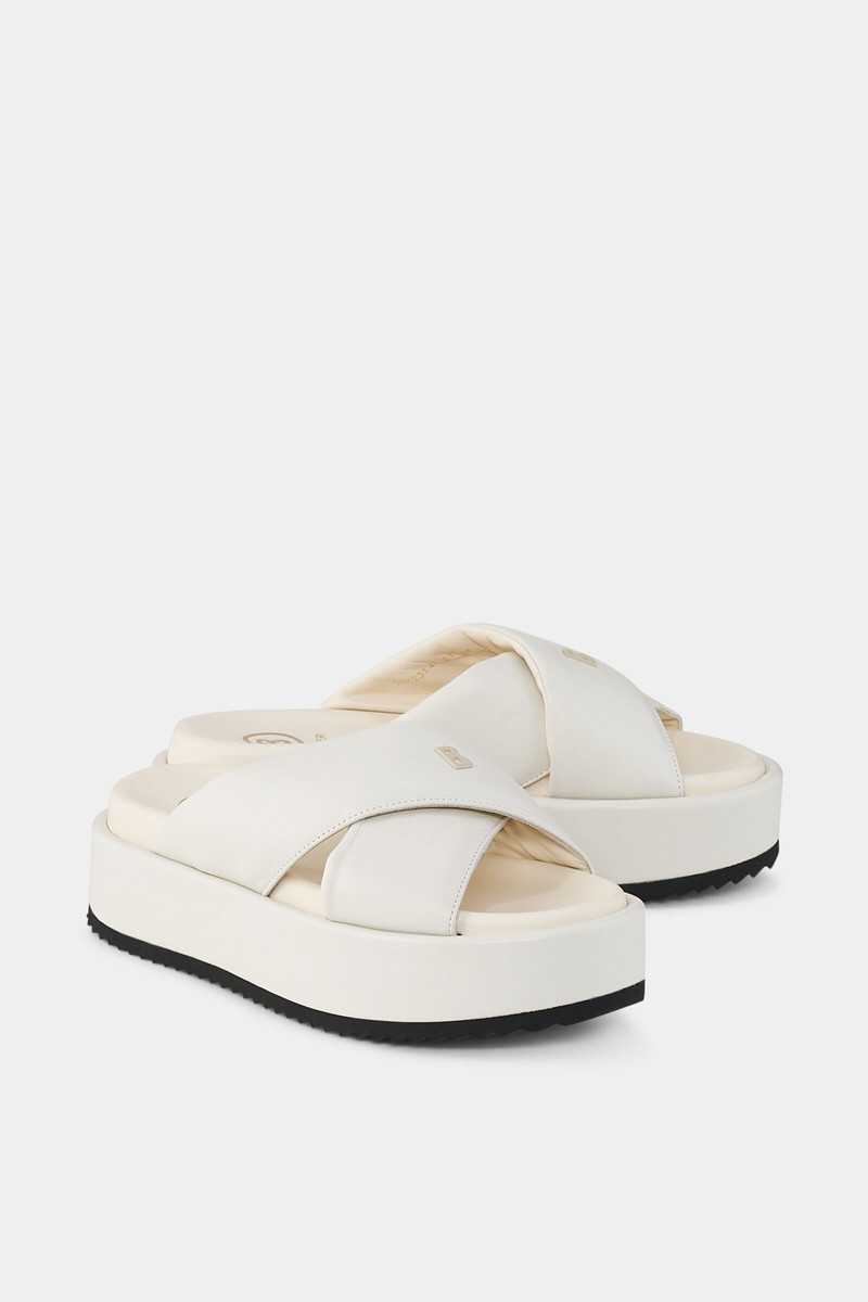 Sorrento Platform sandals in Off-white 3