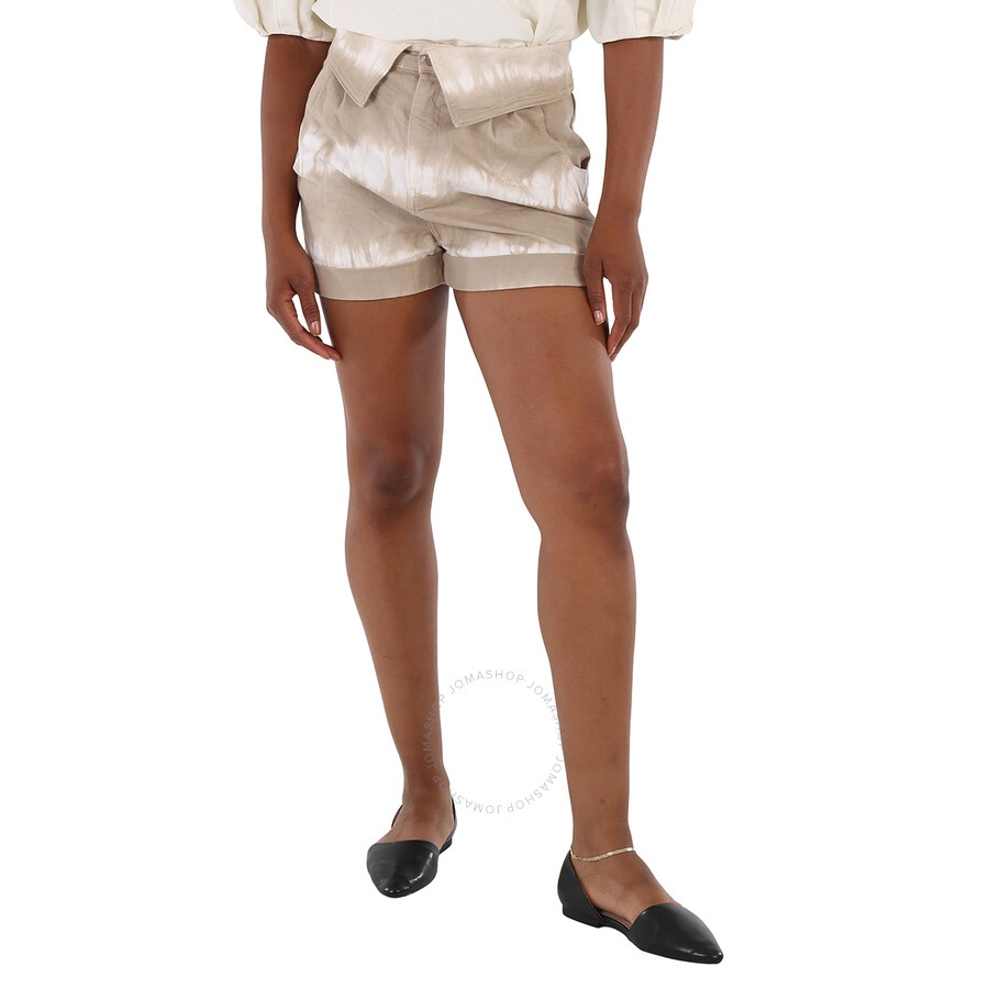 Stella Mccartney Ladies Bamboo Safari Tie-dye Denim Shorts - 3