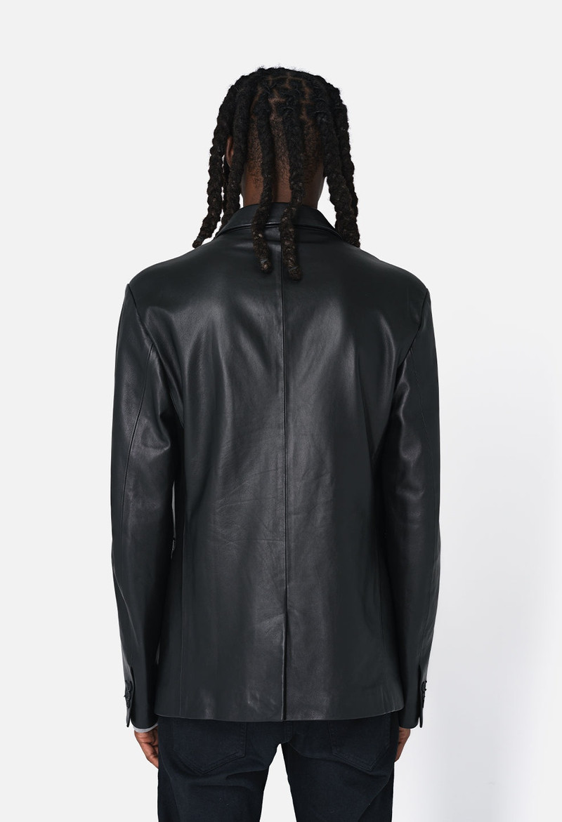LEATHER DOUBLE BREASTED BLAZER 7