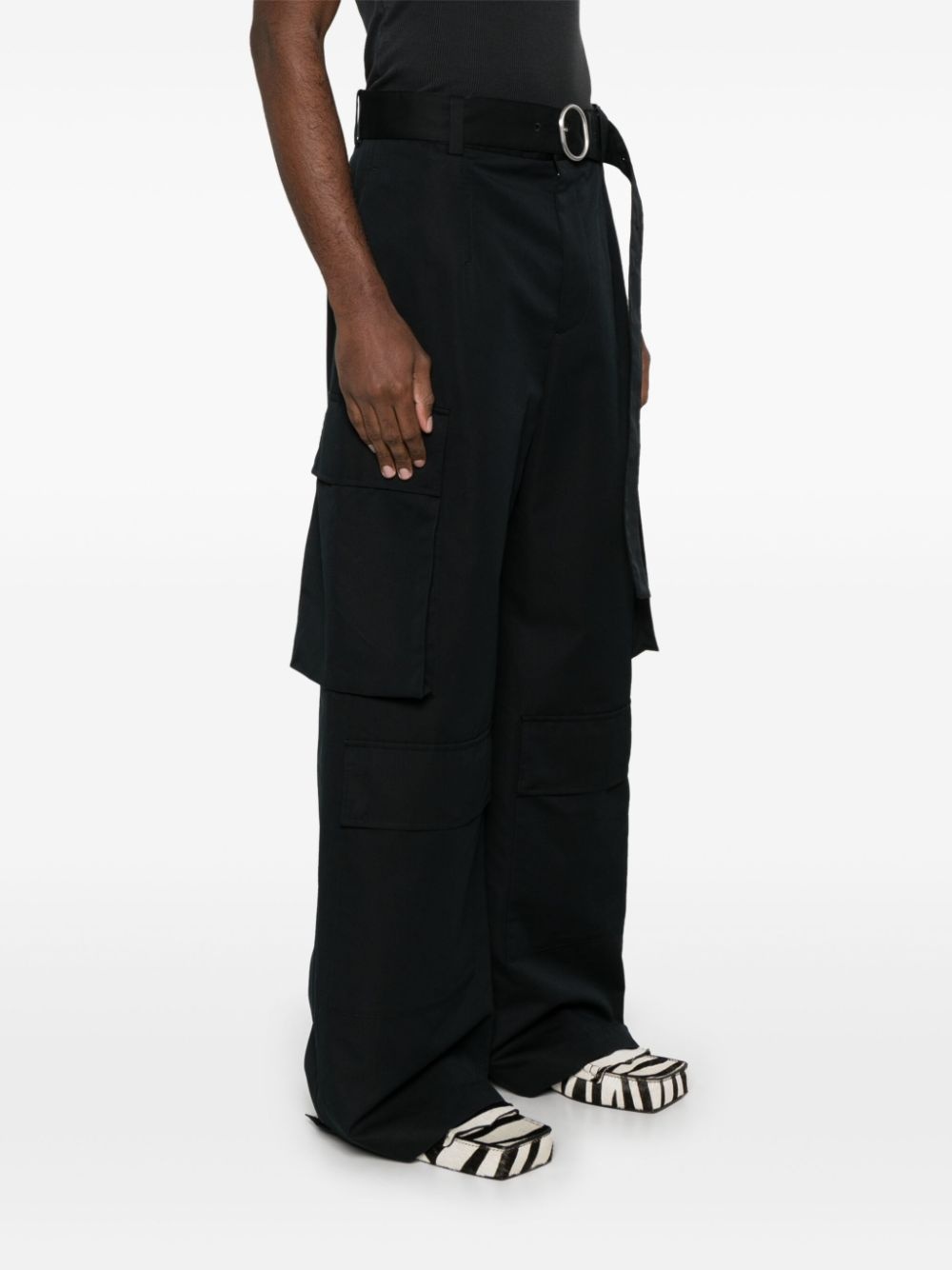 wide-leg cargo pants - 3