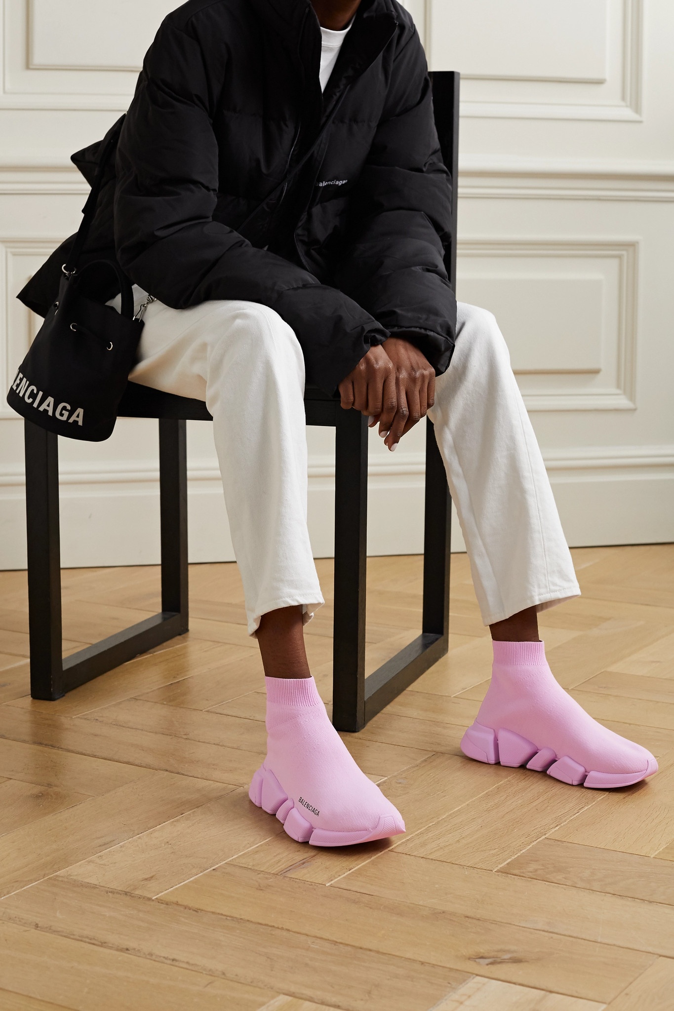 Speed 2.0 ribbed stretch-knit high-top sneakers - 2