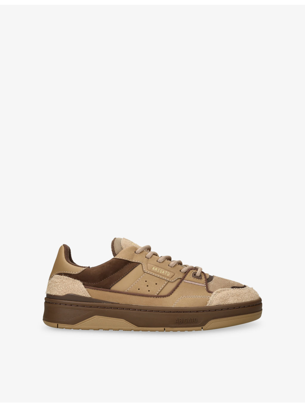 Clay Leather and Suede Trainers - 1