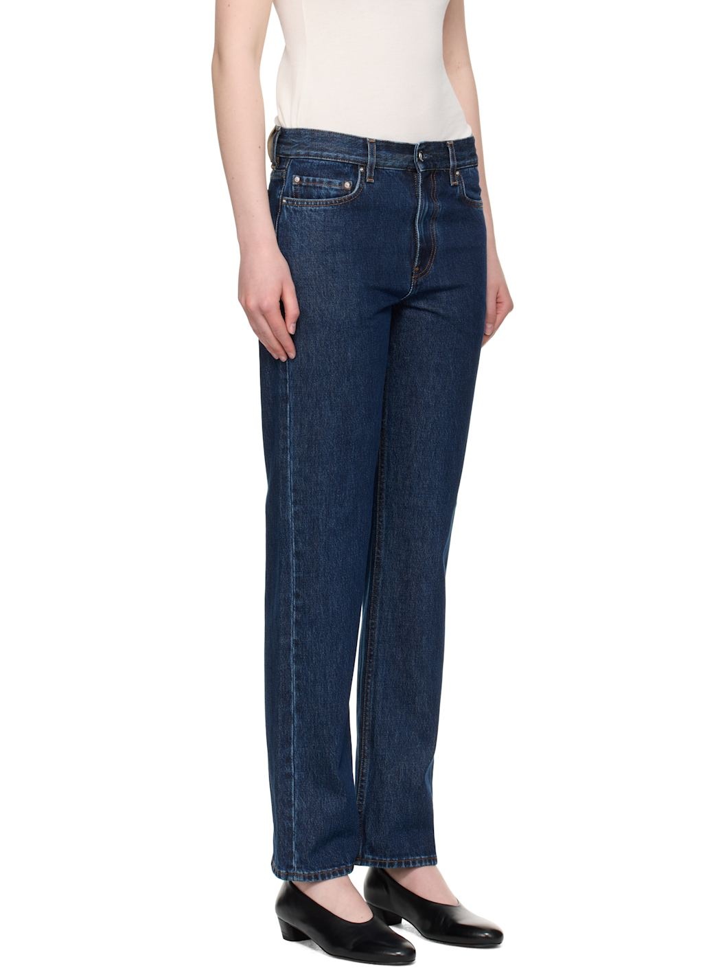 Indigo Low Straight Jeans - 2