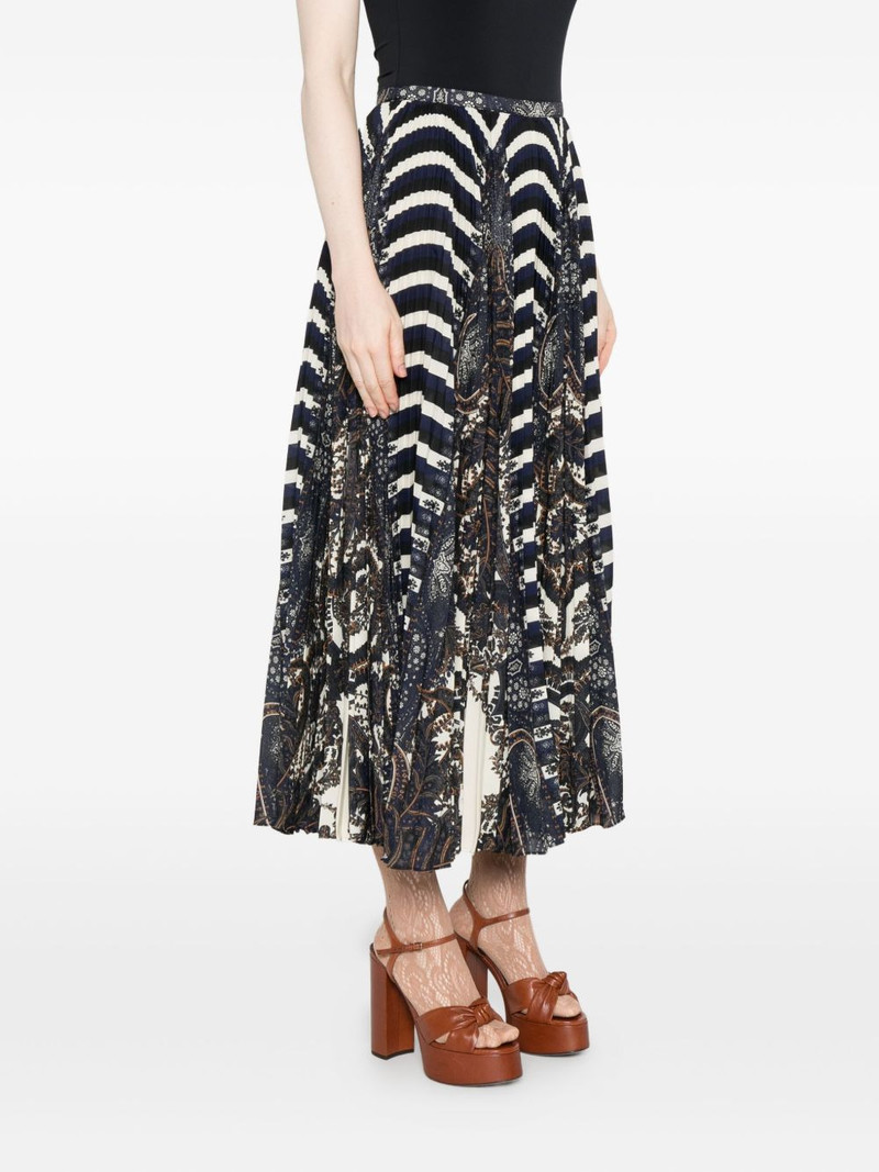 paisley-striped pleated skirt 3