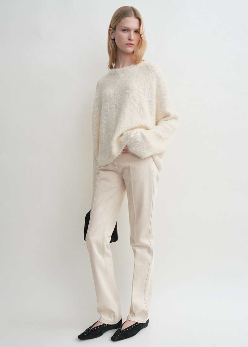 Totême Boxy silk knit cream outlook