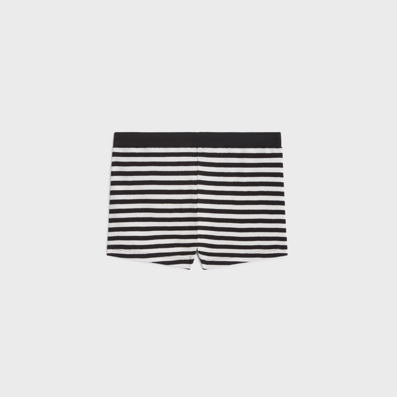 CELINE marinière mini shorts in ribbed cotton jersey outlook