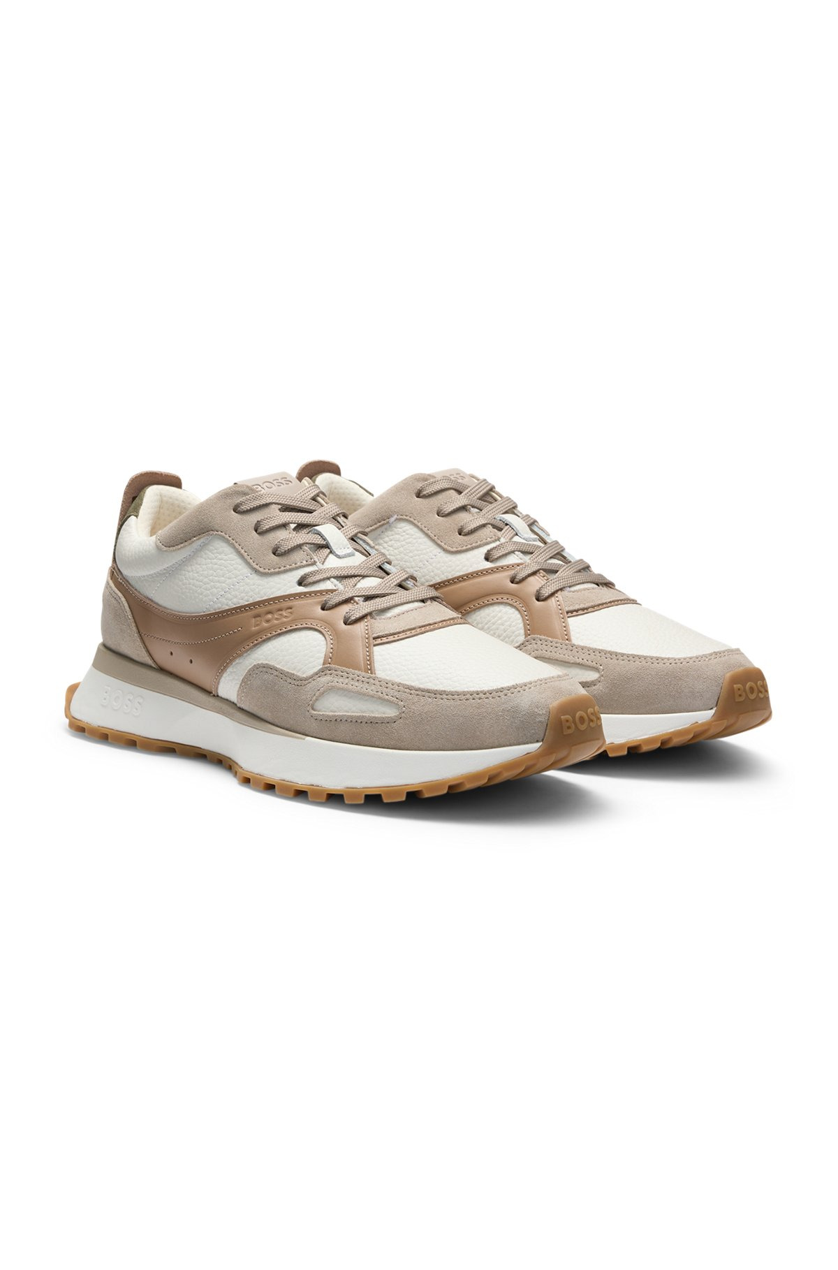 TRAINERS IN TUMBLED LEATHER WITH SUPPORTIVE OUTSOLE - 2