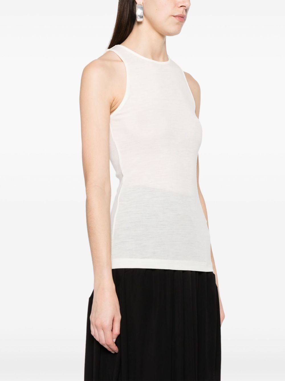 ribbed-knit wool tank top - 3