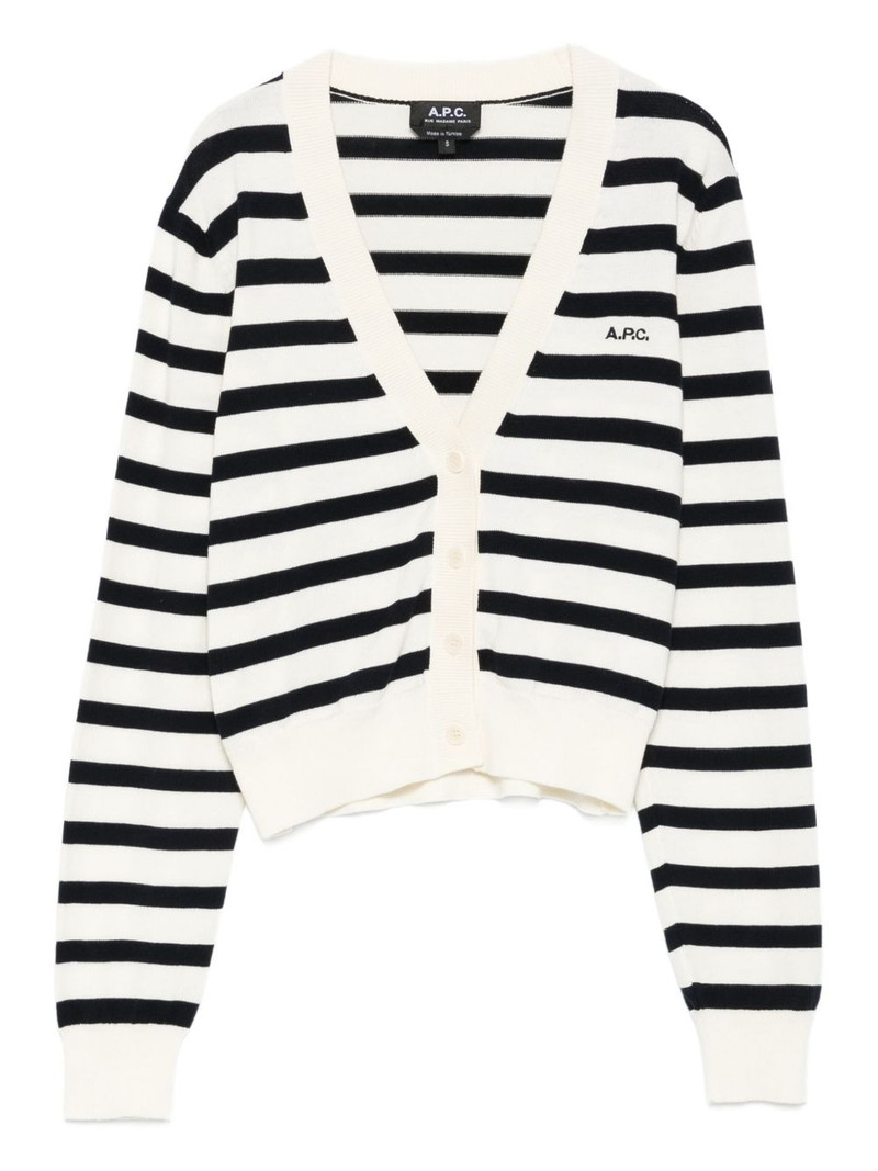 Gaëlle striped button cardigan 1