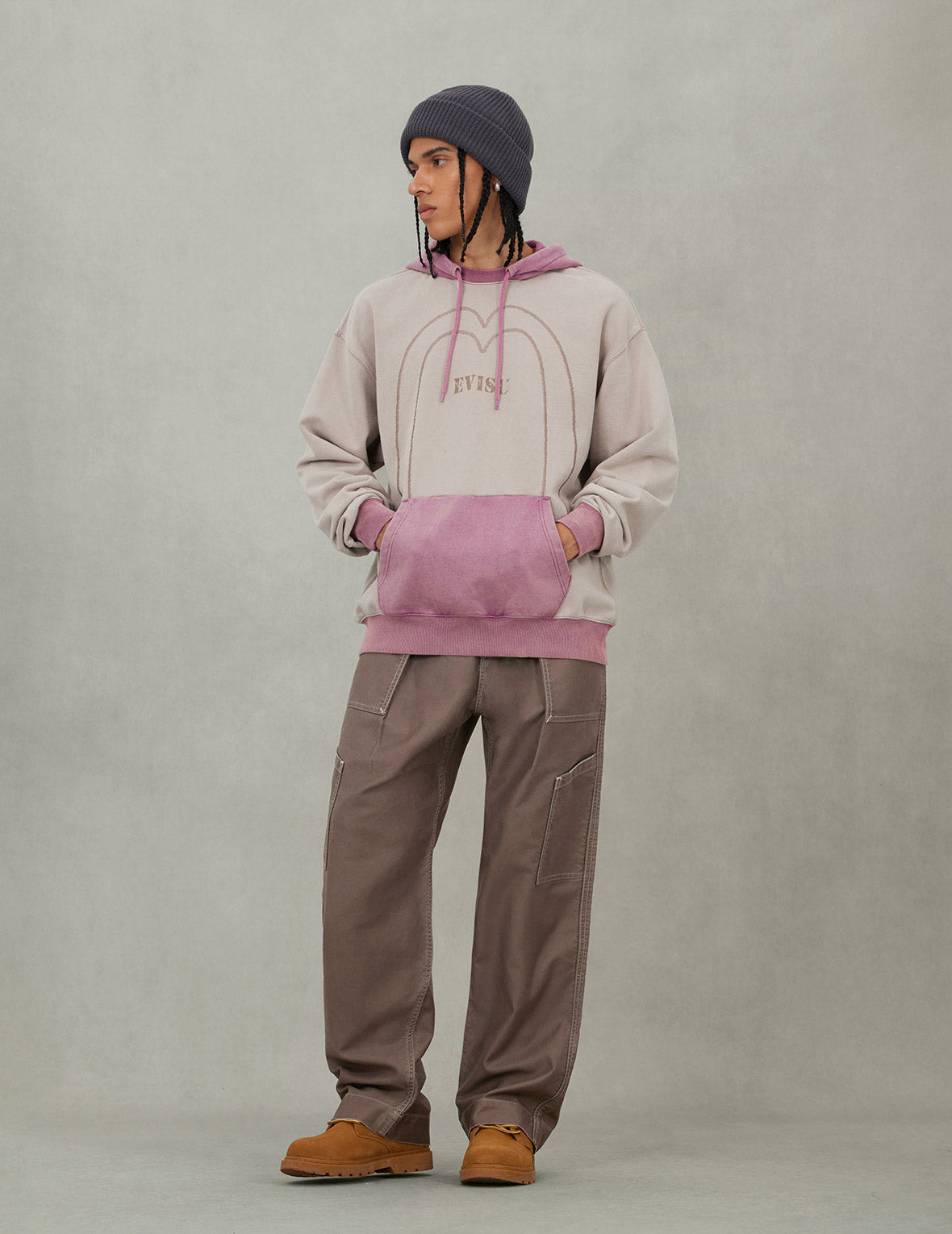 Hand-Painted Seagull Print Relax Fit Flight Pants - 5
