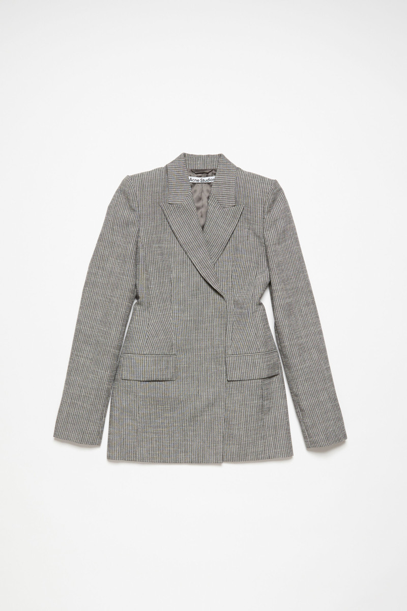 Fitted suit jacket - Grey Melange 7