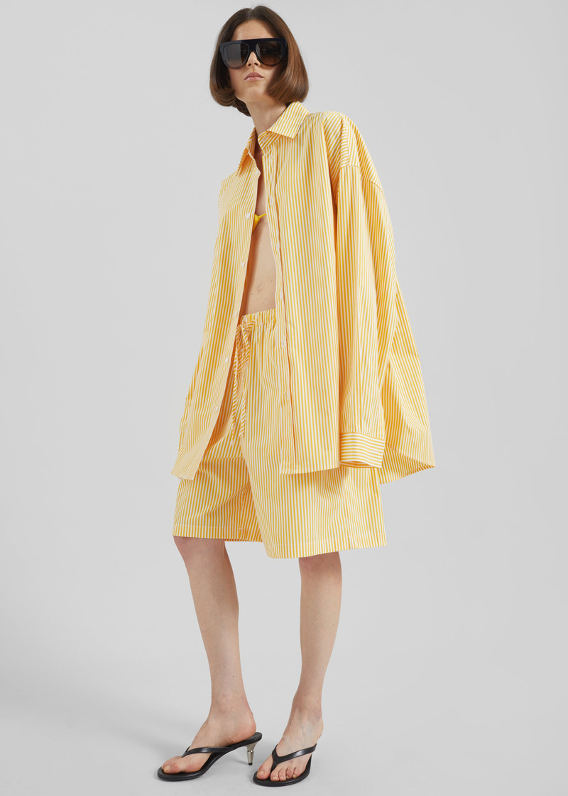 Rimini Bermuda Shorts - Yellow/White Stripe 7