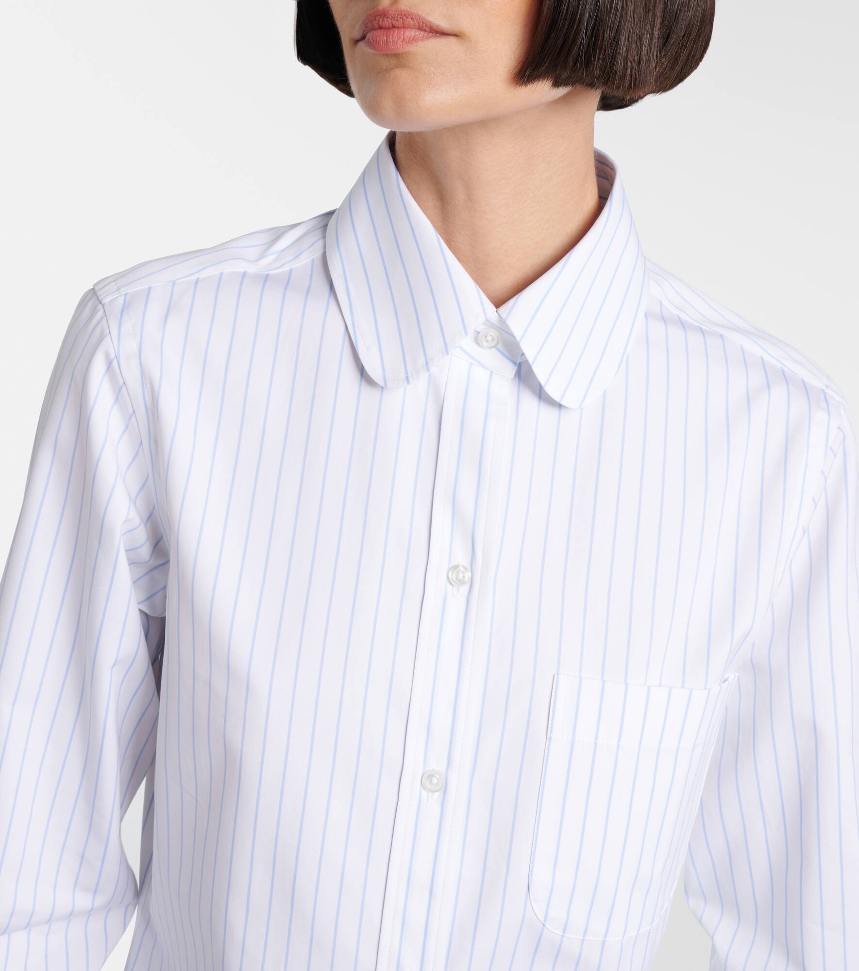 Pinstripe cotton poplin shirt - 4