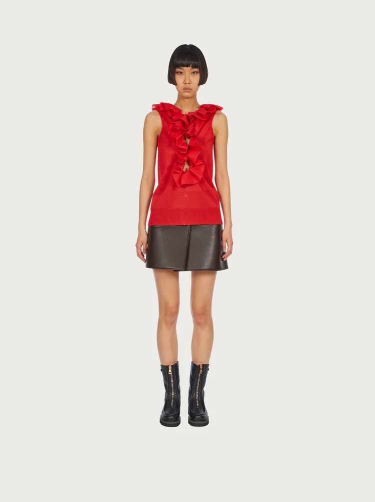 RUFFLE DETAIL TOP - 4