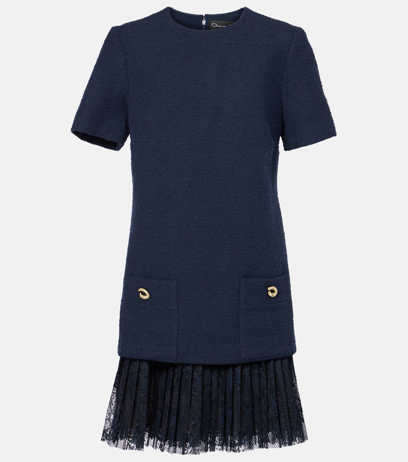 Tweed and lace minidress 1