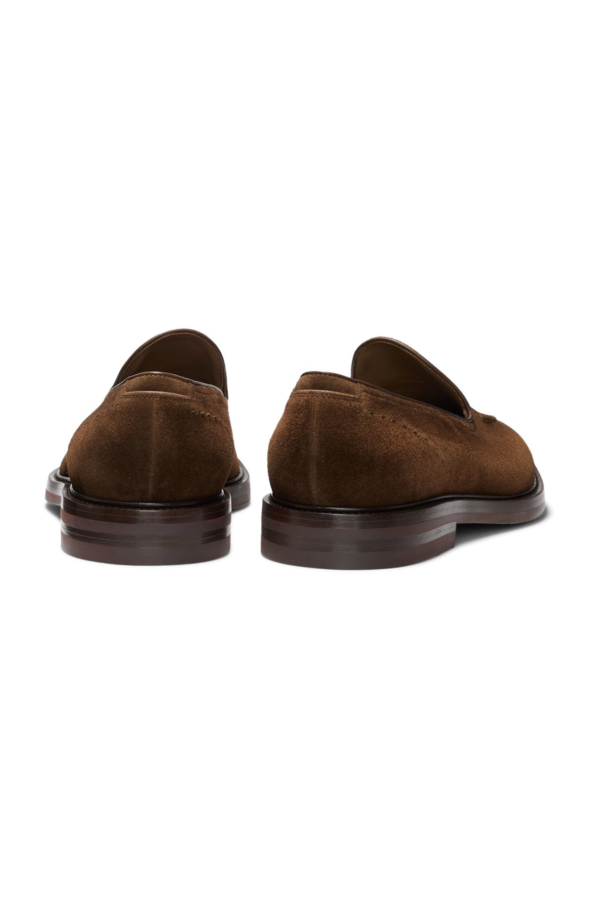 SUEDE LOAFERS WITH LEATHER PIPING - 5
