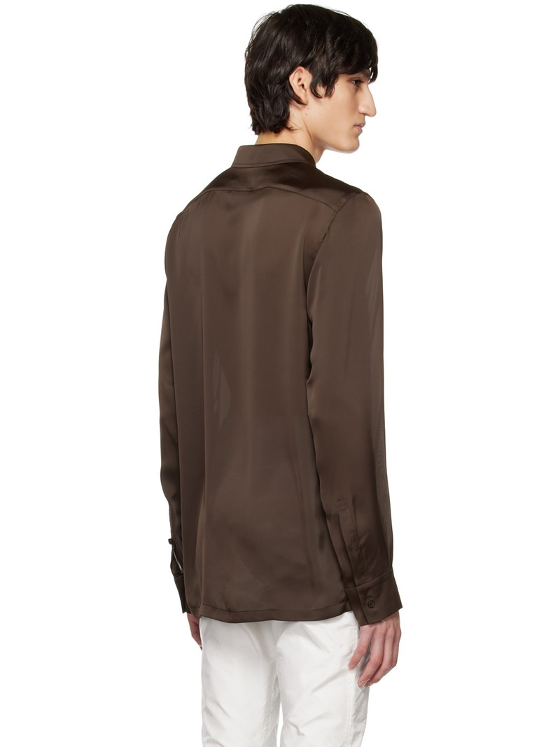 Brown Semi-Sheer Shirt 3