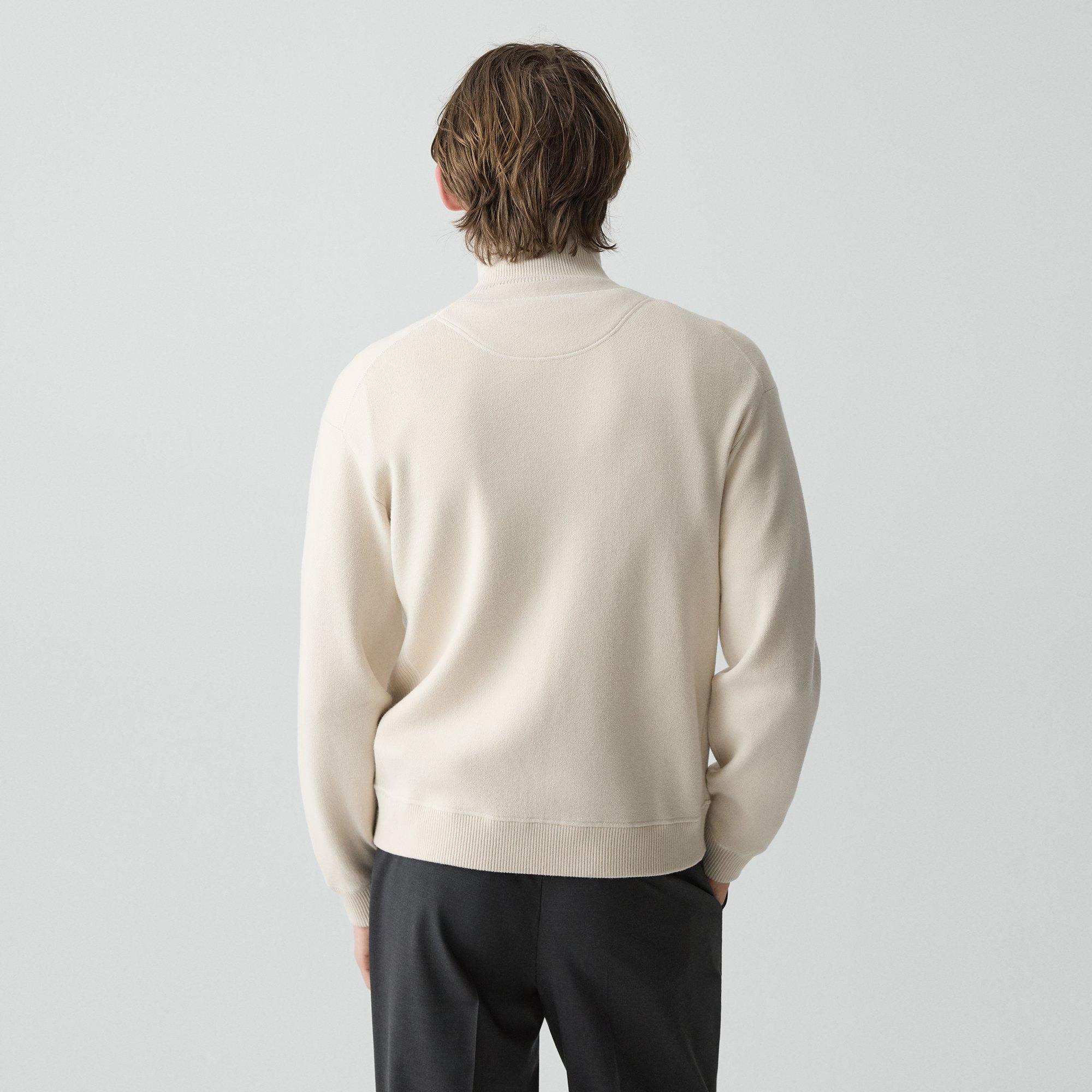 Relaxed Quarter-Zip Sweatshirt in Wool Bilen - 4