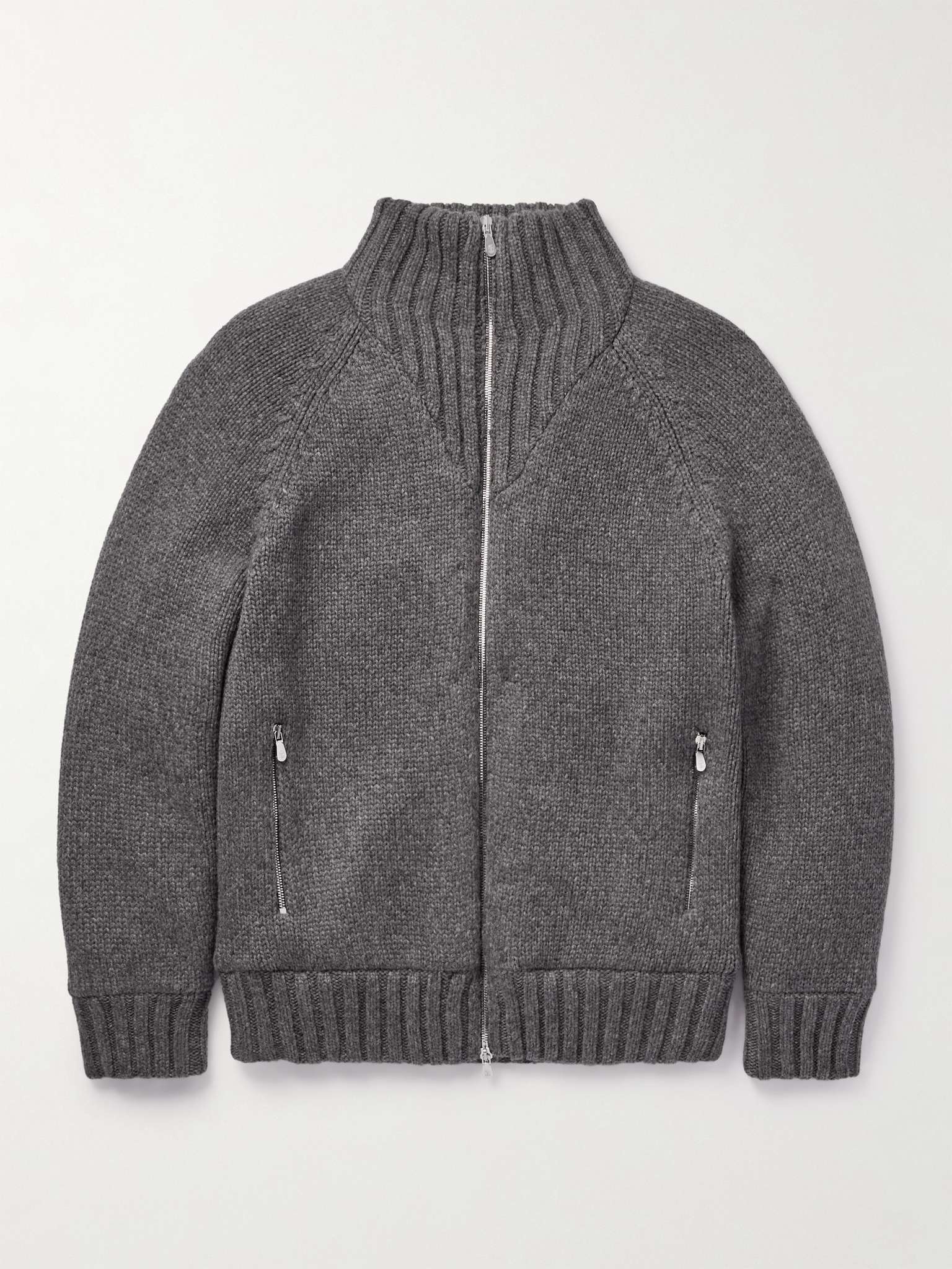 Padded Cashmere Bomber Jacket - 1