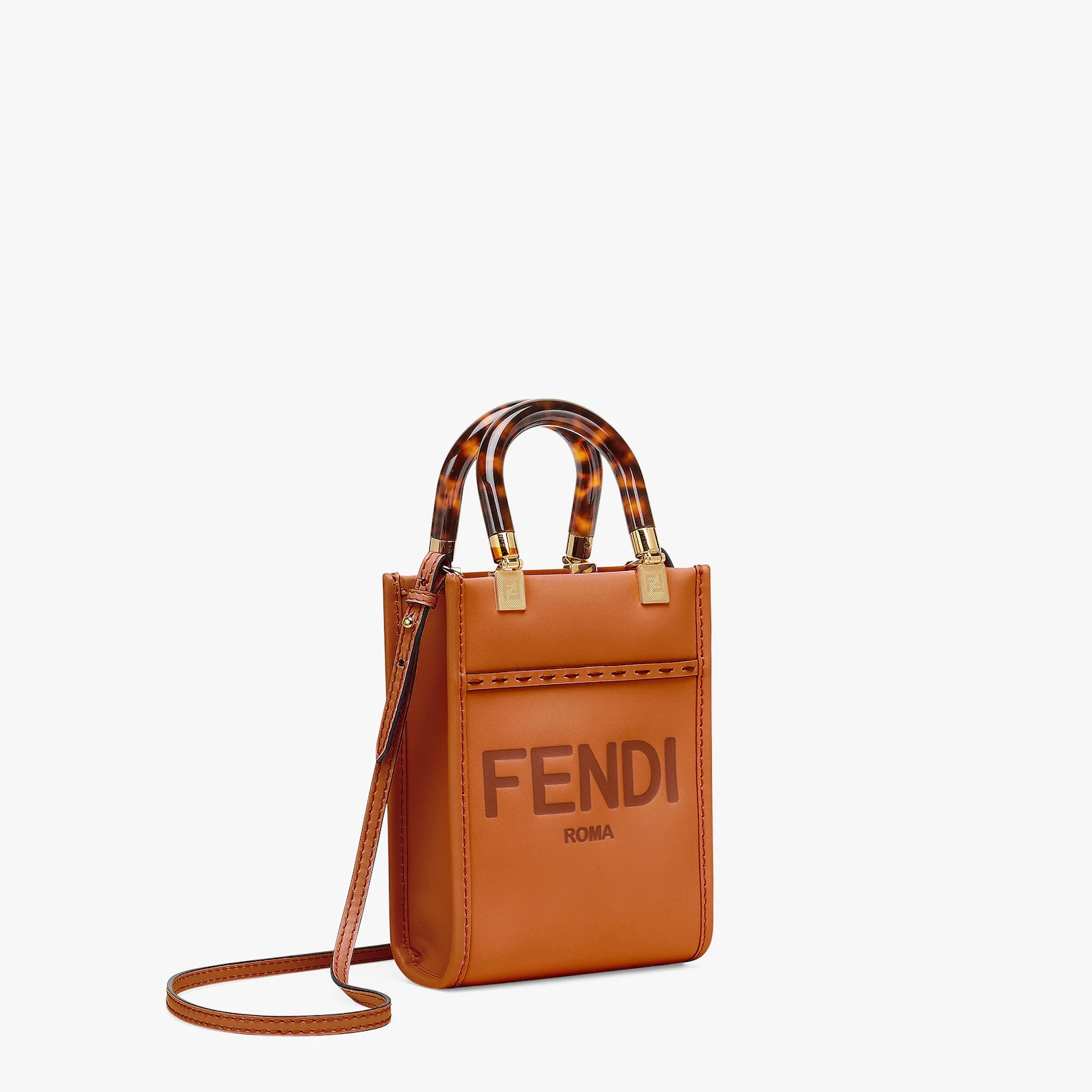 Brown leather mini-bag - 2