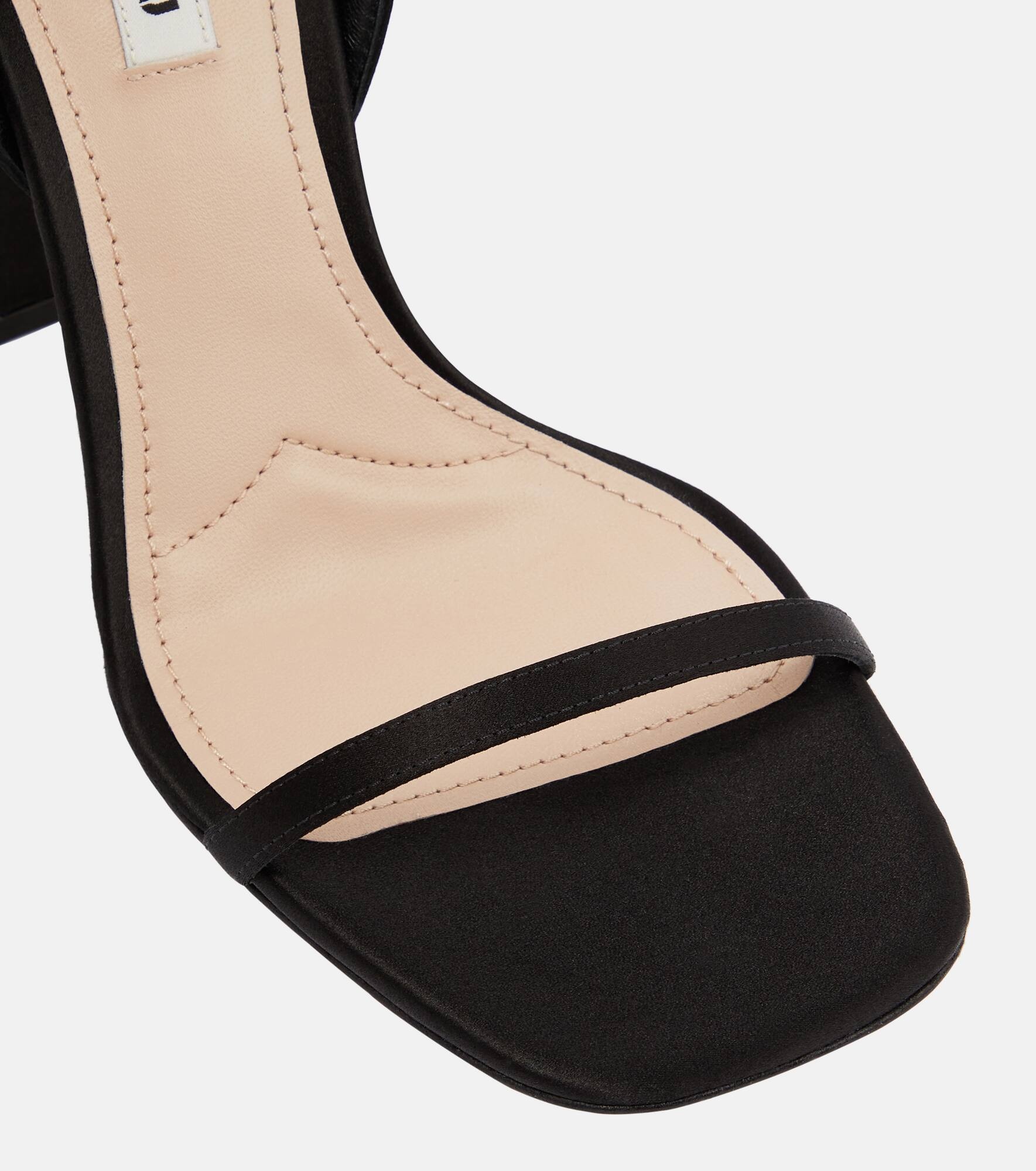 Embellished satin sandals - 6