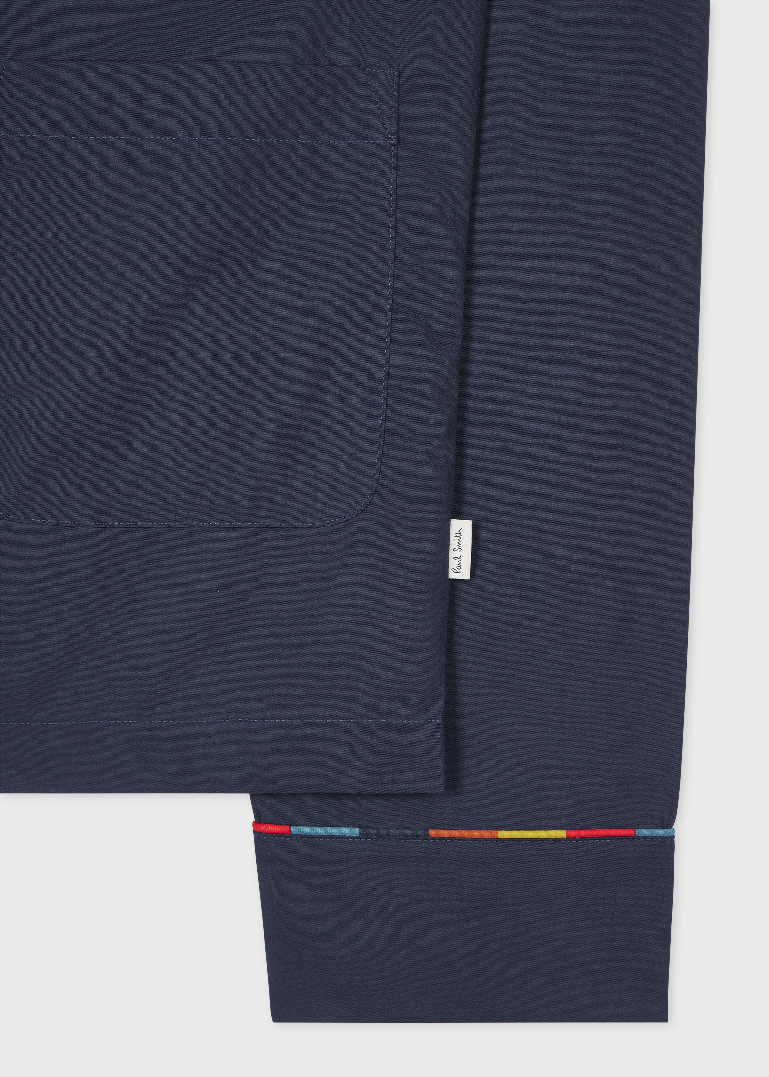 Blue 'Artist Stripe' Cotton Pyjama Set - 3
