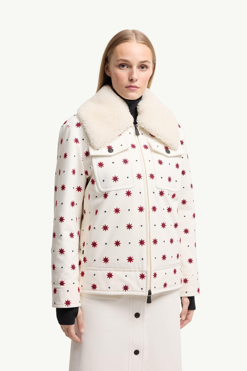 Larient Geometric Pattern Down Shirt Jacket 4
