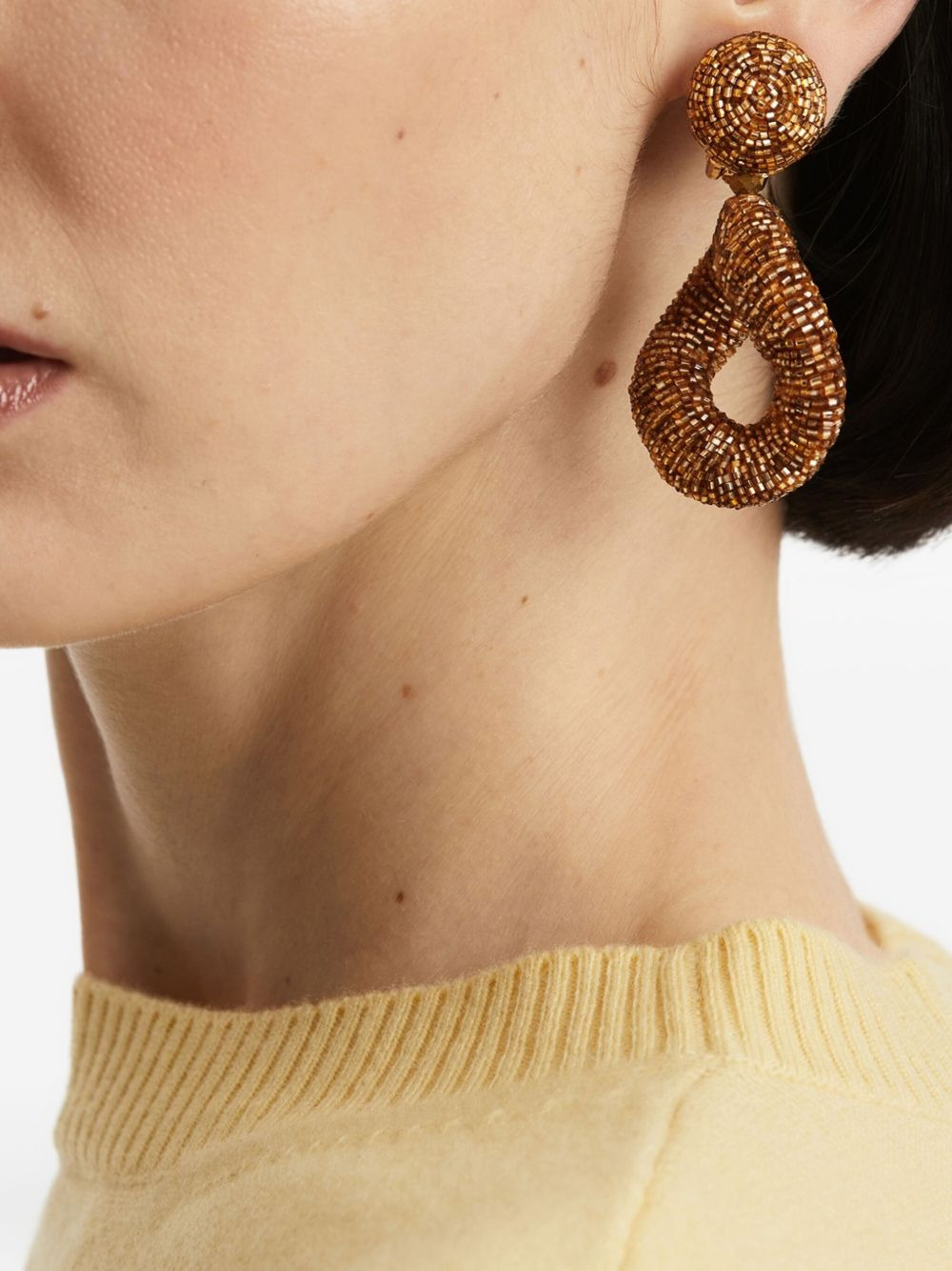 beaded drop earrings - 2